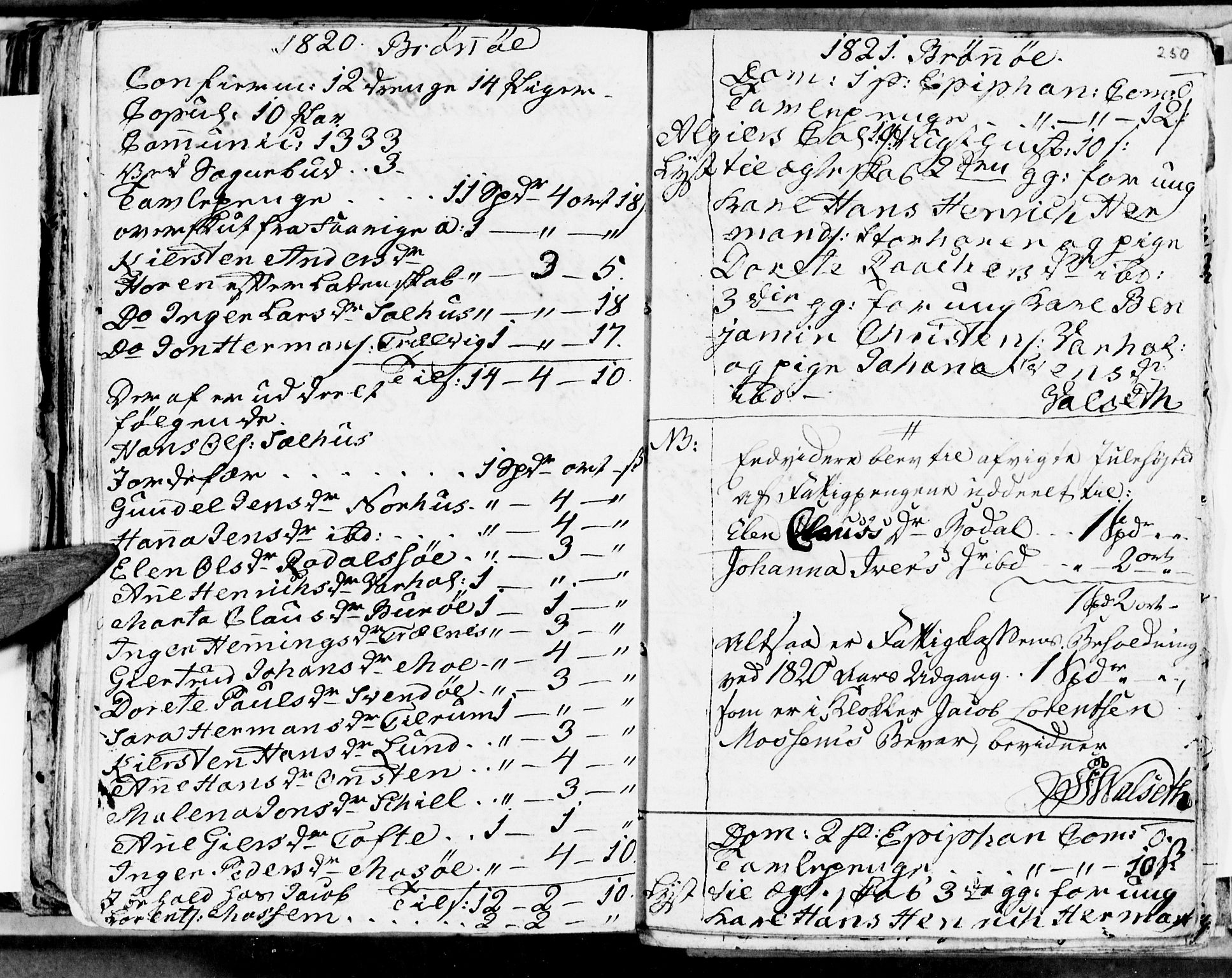 Ministerialprotokoller, klokkerbøker og fødselsregistre - Nordland, SAT/A-1459/813/L0209: Parish register (copy) no. 813C01, 1803-1821, p. 250