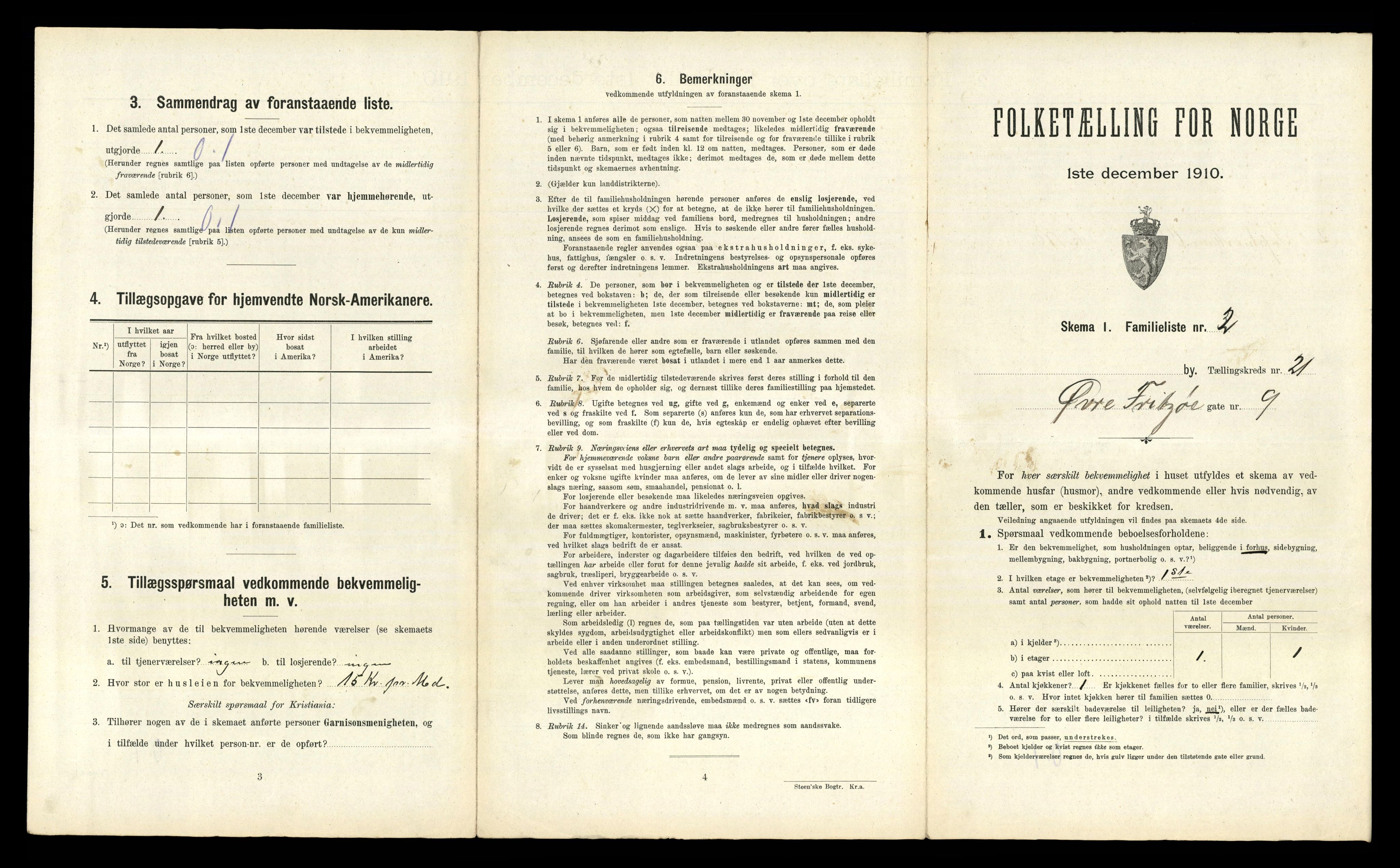 RA, 1910 census for Larvik, 1910, p. 6671