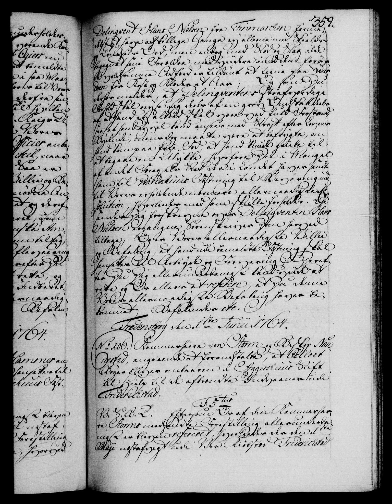 Danske Kanselli 1572-1799, RA/EA-3023/F/Fc/Fca/Fcab/L0037: Norske tegnelser, 1762-1766, p. 359a