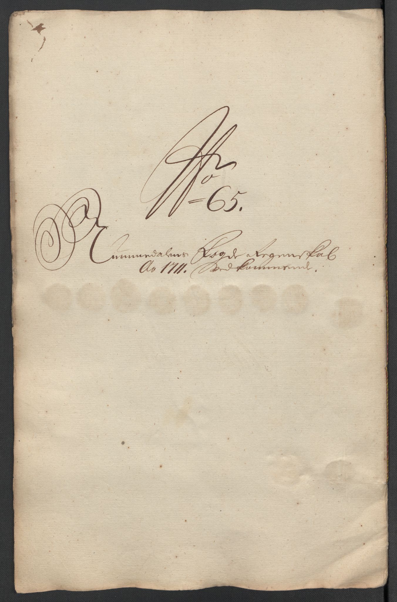 Rentekammeret inntil 1814, Reviderte regnskaper, Fogderegnskap, RA/EA-4092/R64/L4432: Fogderegnskap Namdal, 1711, p. 242