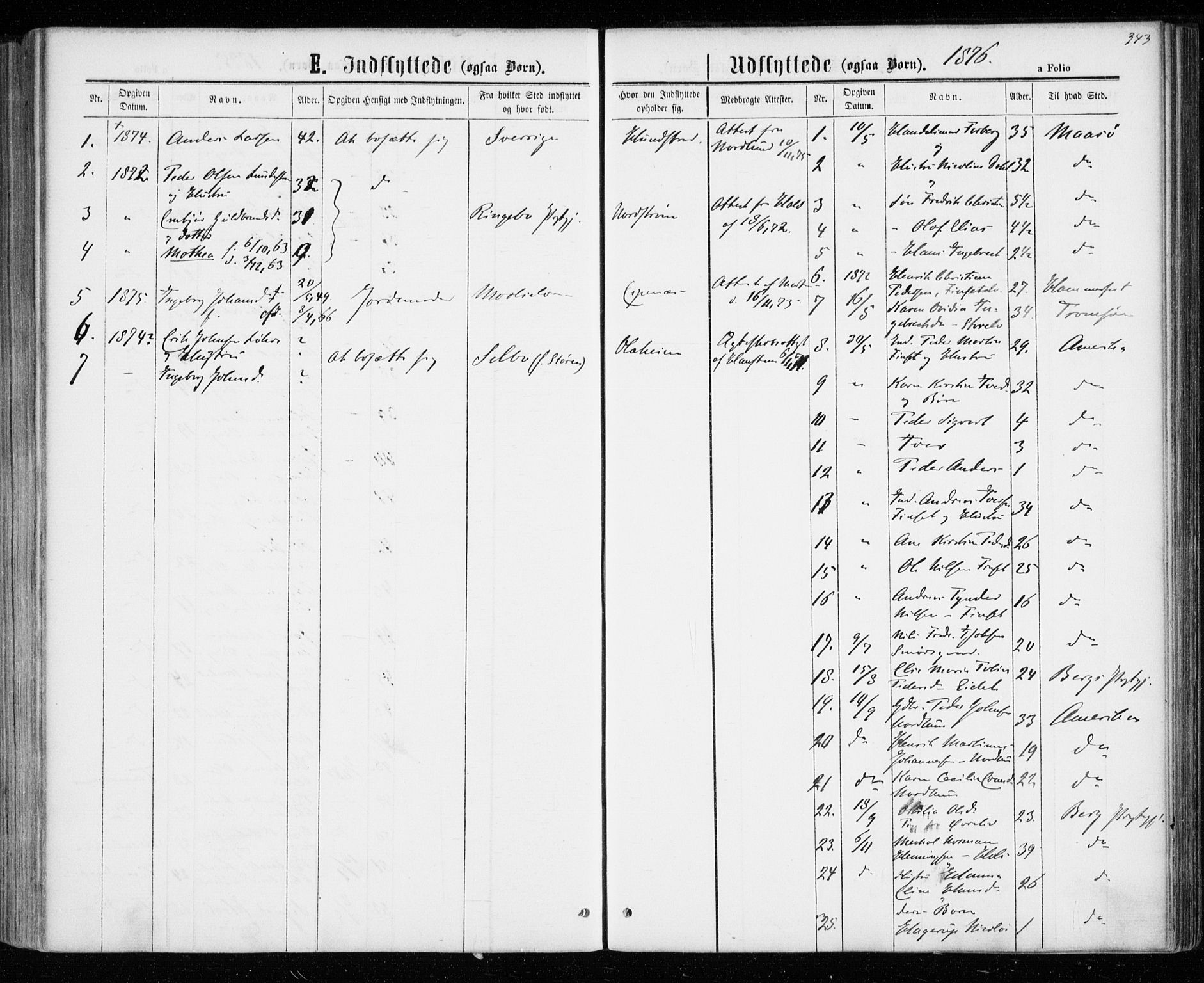Tranøy sokneprestkontor, SATØ/S-1313/I/Ia/Iaa/L0008kirke: Parish register (official) no. 8, 1867-1877, p. 343