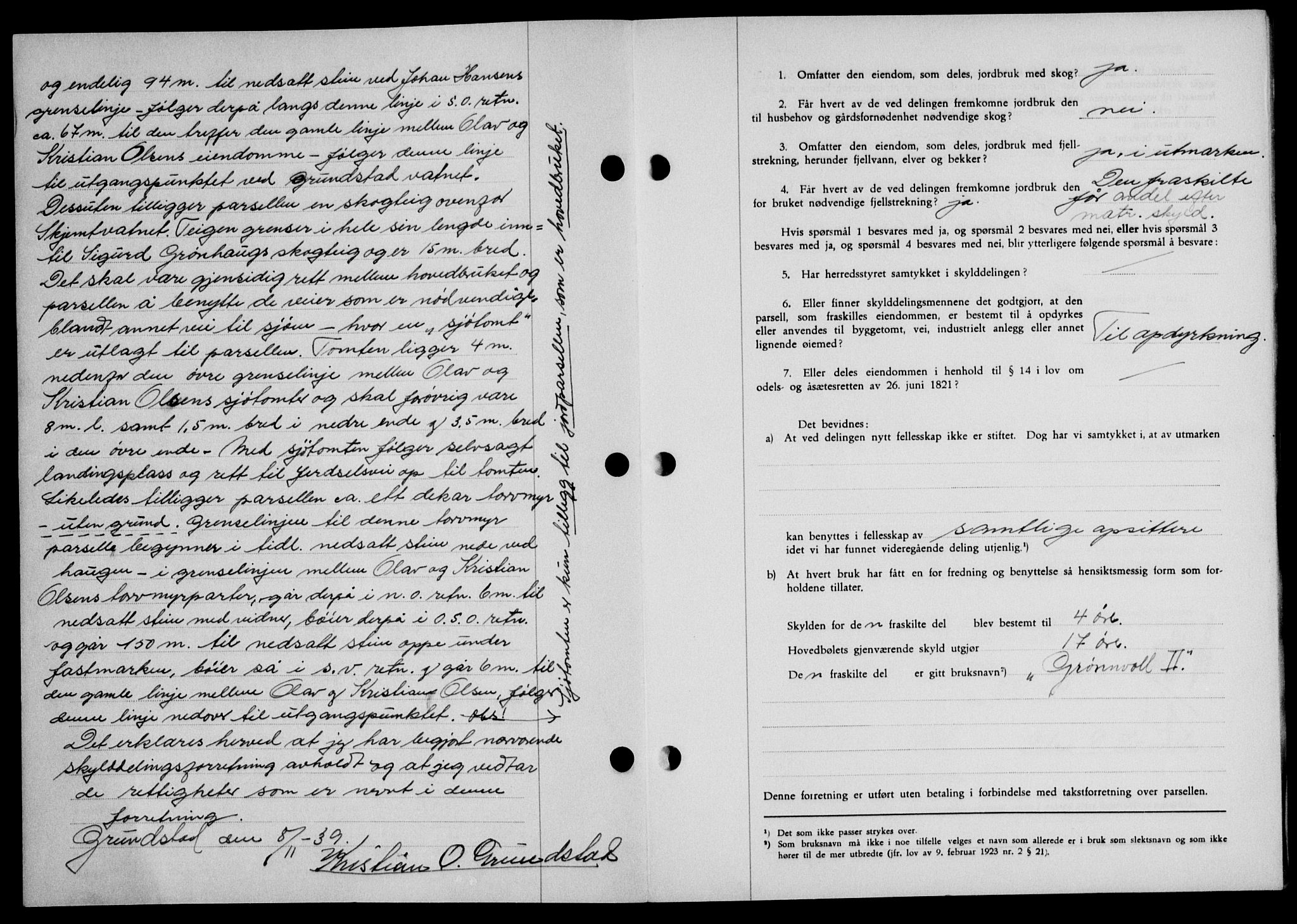 Lofoten sorenskriveri, SAT/A-0017/1/2/2C/L0007a: Mortgage book no. 7a, 1939-1940, Diary no: : 87/1940