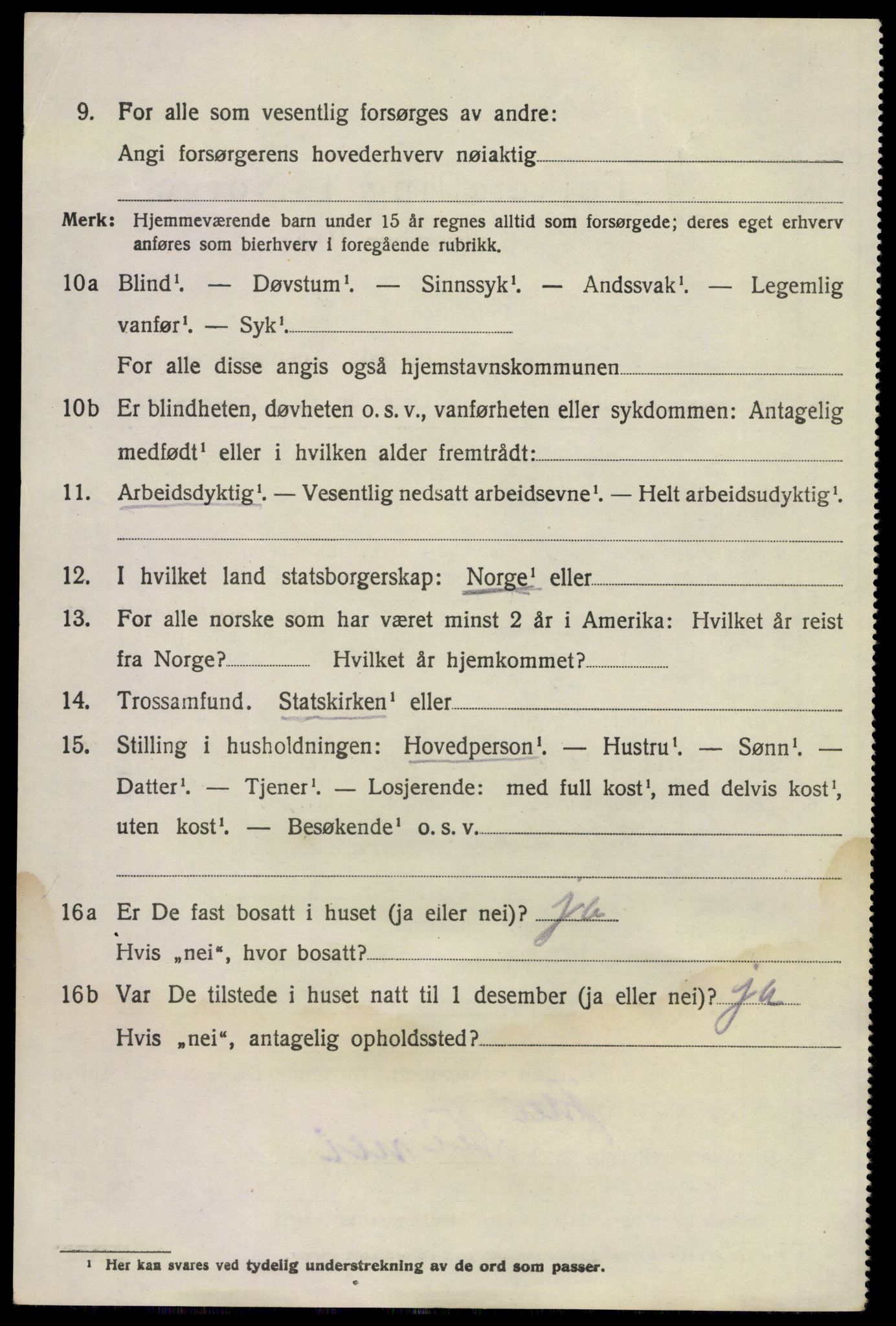 SAKO, 1920 census for Sande, 1920, p. 7259