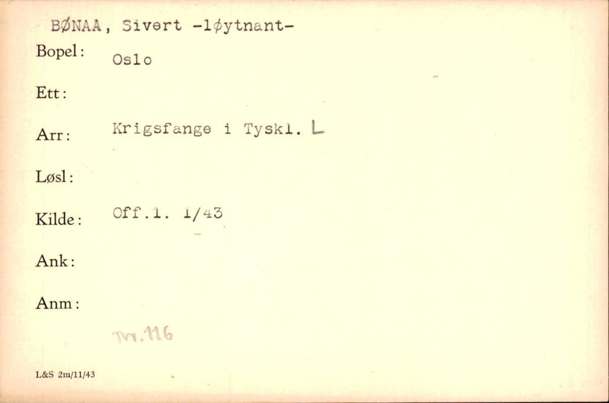 Forsvaret, Forsvarets krigshistoriske avdeling, AV/RA-RAFA-2017/Y/Yf/L0200: II-C-11-2102  -  Norske krigsfanger i Tyskland, 1940-1945, p. 167