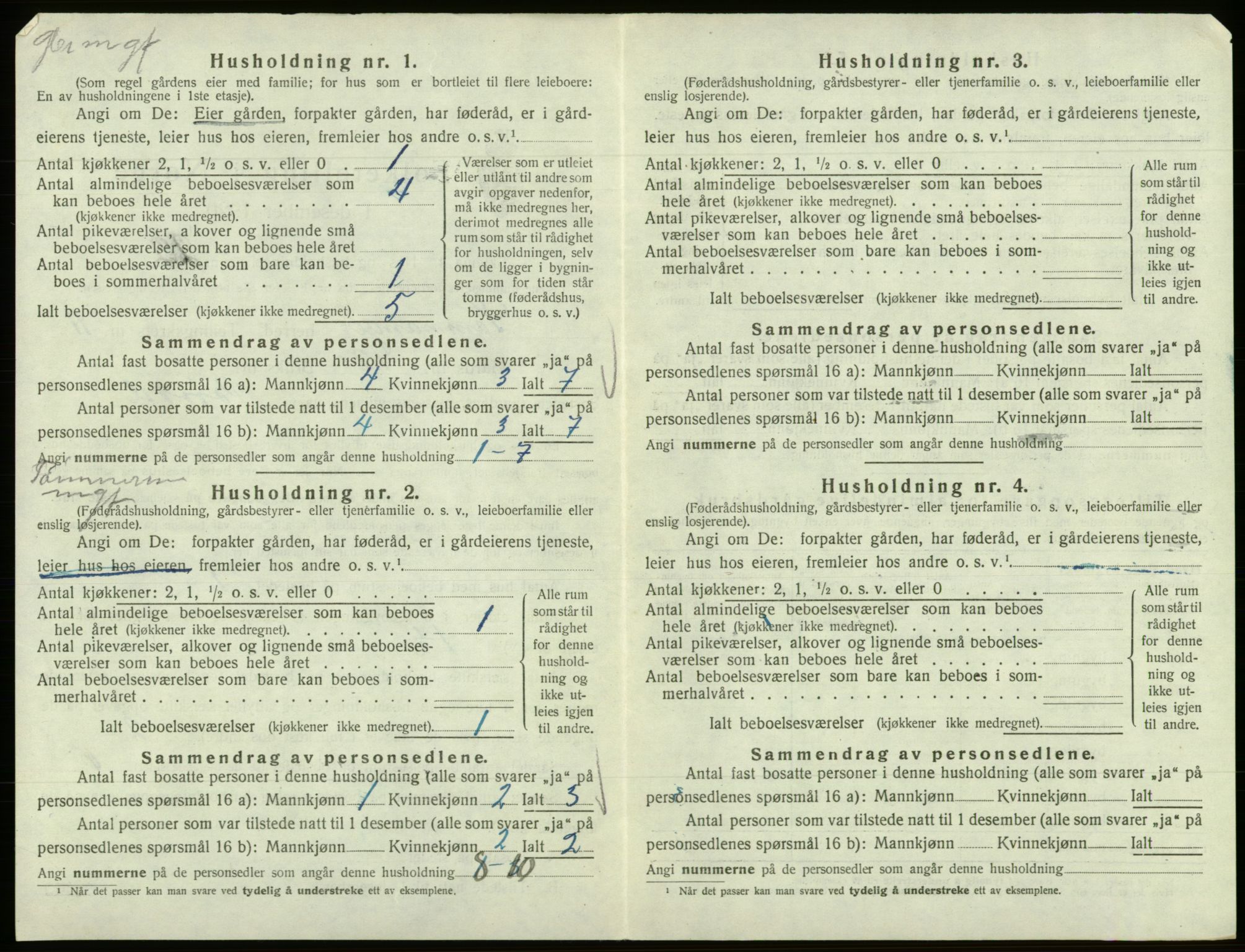 SAB, 1920 census for Samnanger, 1920, p. 605