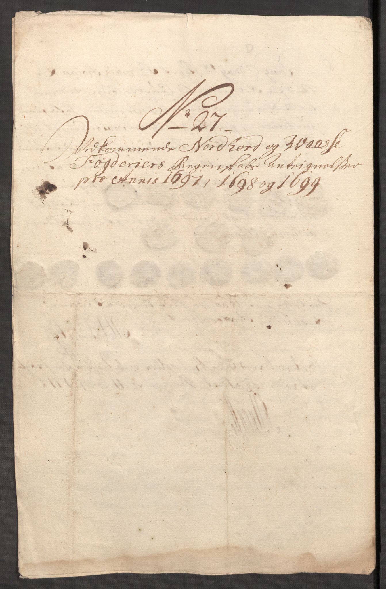 Rentekammeret inntil 1814, Reviderte regnskaper, Fogderegnskap, RA/EA-4092/R51/L3184: Fogderegnskap Nordhordland og Voss, 1698-1699, p. 552