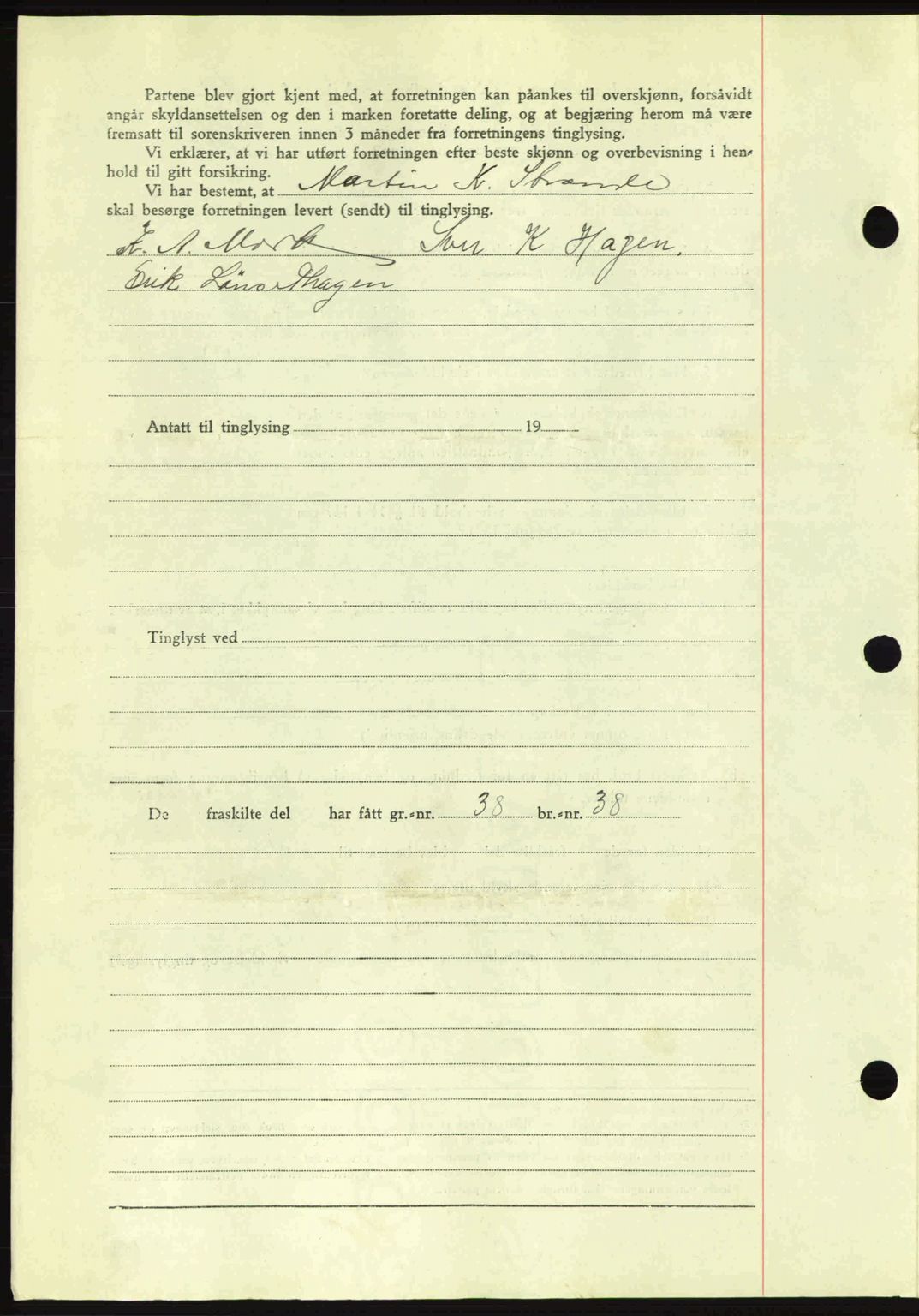 Romsdal sorenskriveri, AV/SAT-A-4149/1/2/2C: Mortgage book no. A12, 1942-1942, Diary no: : 1505/1942