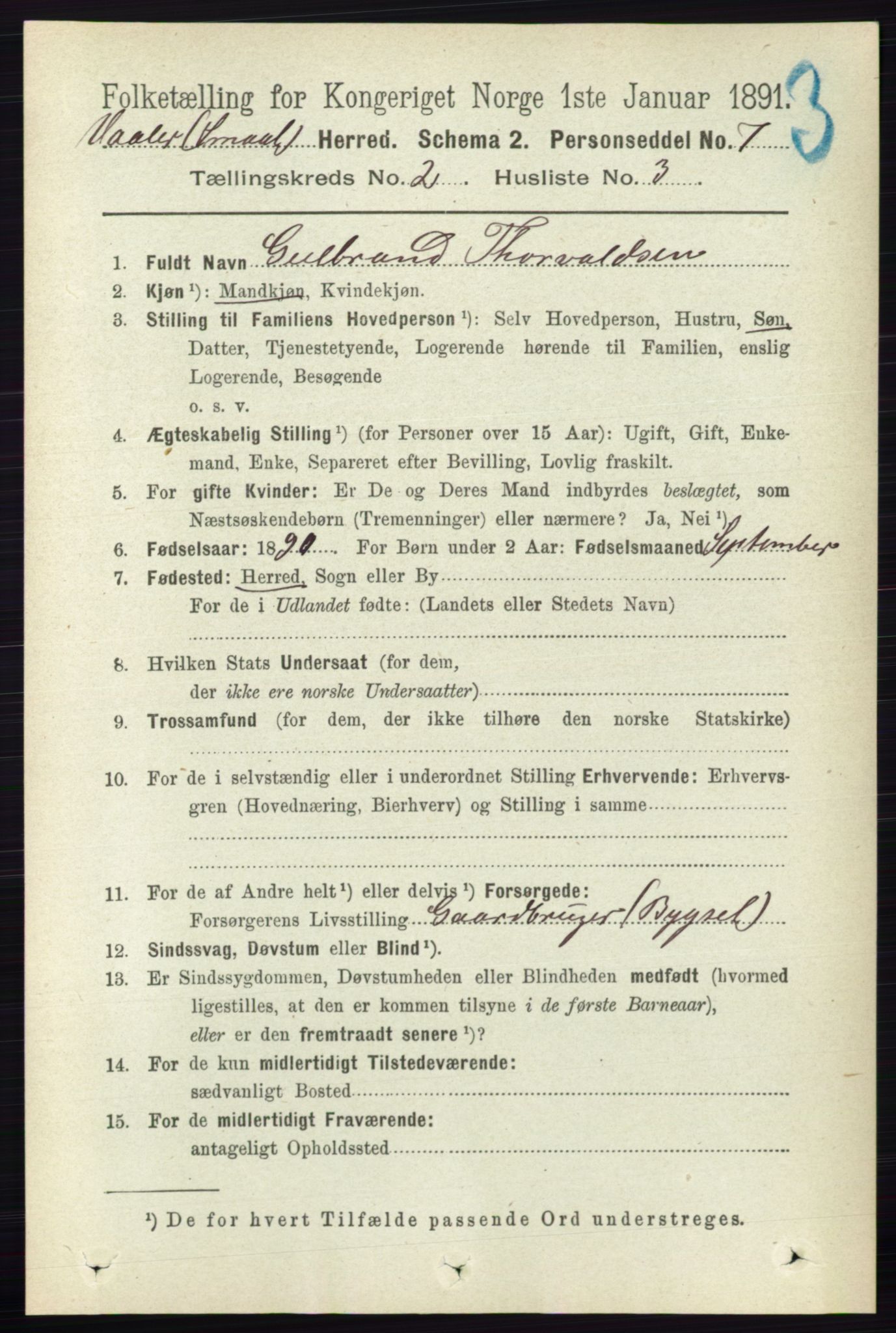 RA, 1891 census for 0137 Våler, 1891, p. 702