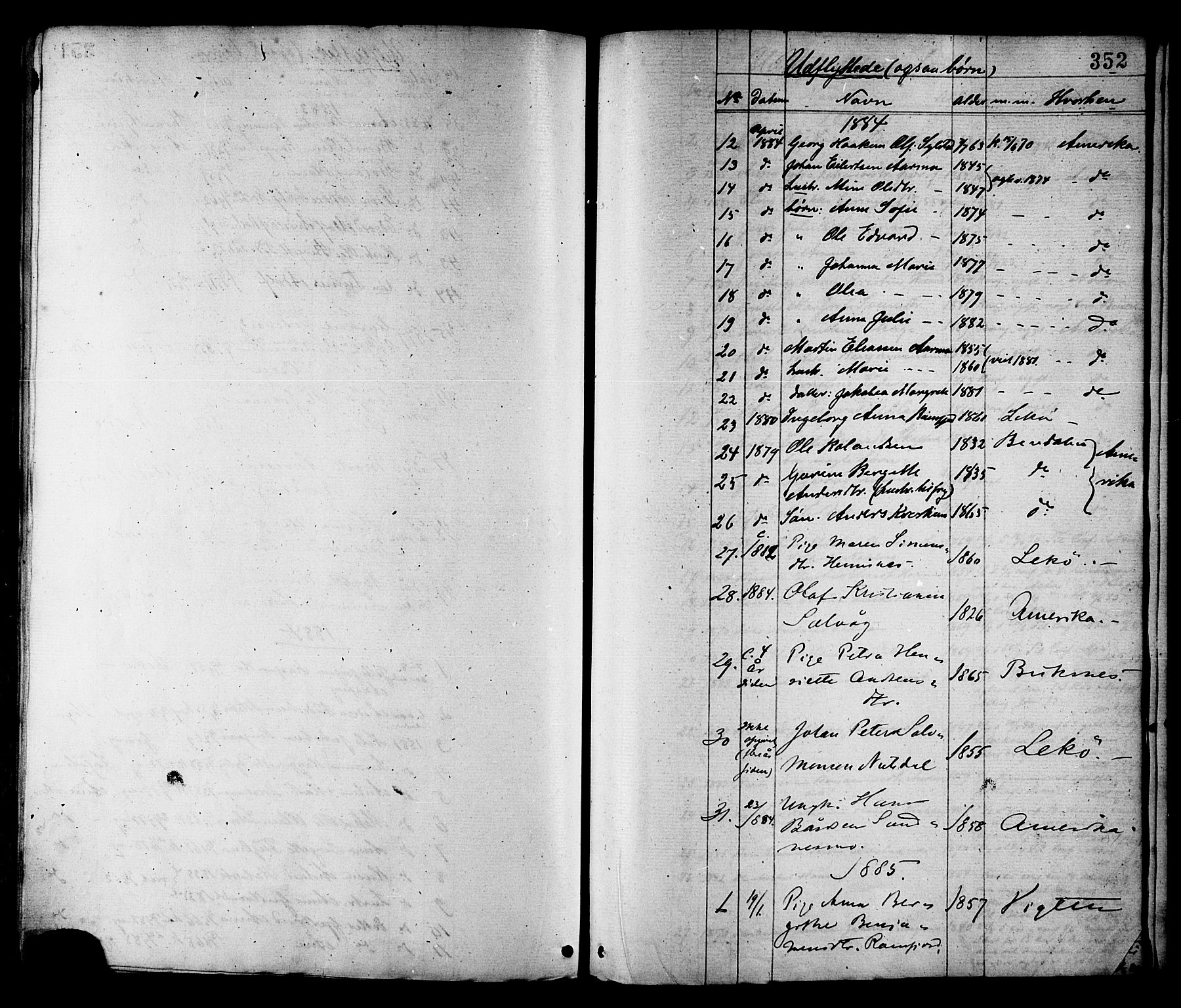 Ministerialprotokoller, klokkerbøker og fødselsregistre - Nord-Trøndelag, SAT/A-1458/780/L0642: Parish register (official) no. 780A07 /1, 1874-1885, p. 352