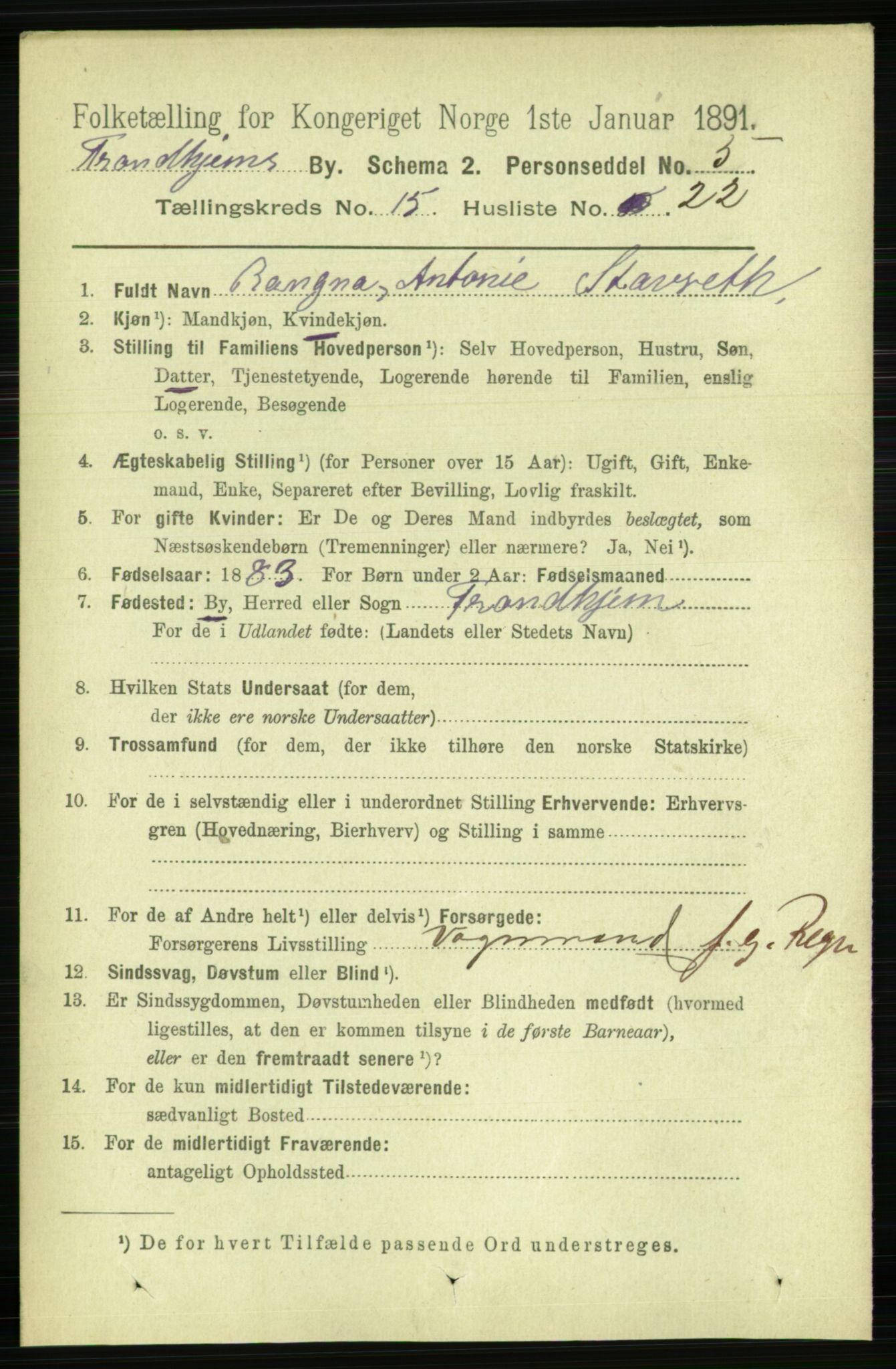 RA, 1891 census for 1601 Trondheim, 1891, p. 11825