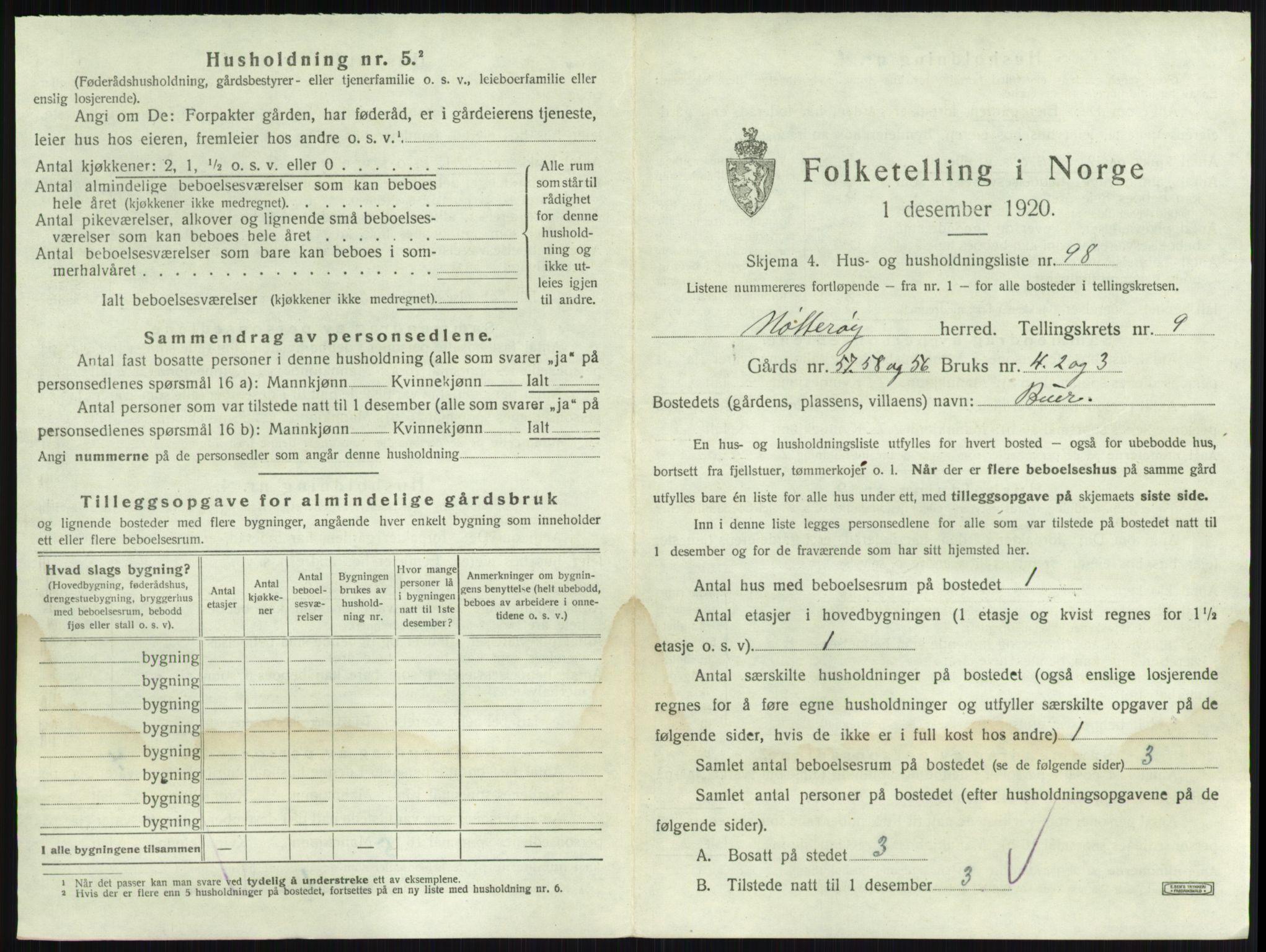 SAKO, 1920 census for Nøtterøy, 1920, p. 1932