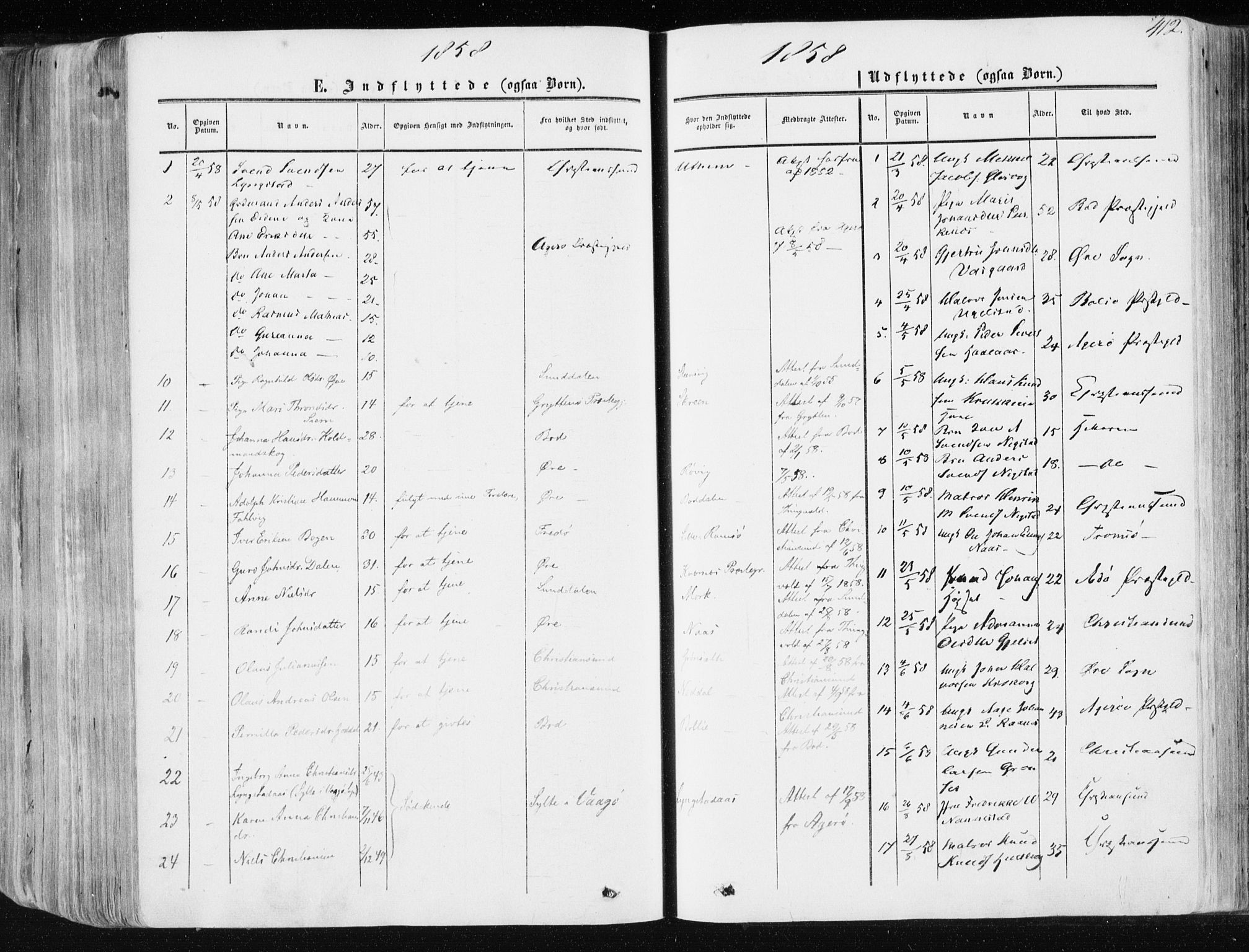 Ministerialprotokoller, klokkerbøker og fødselsregistre - Møre og Romsdal, SAT/A-1454/568/L0804: Parish register (official) no. 568A11, 1854-1868, p. 412