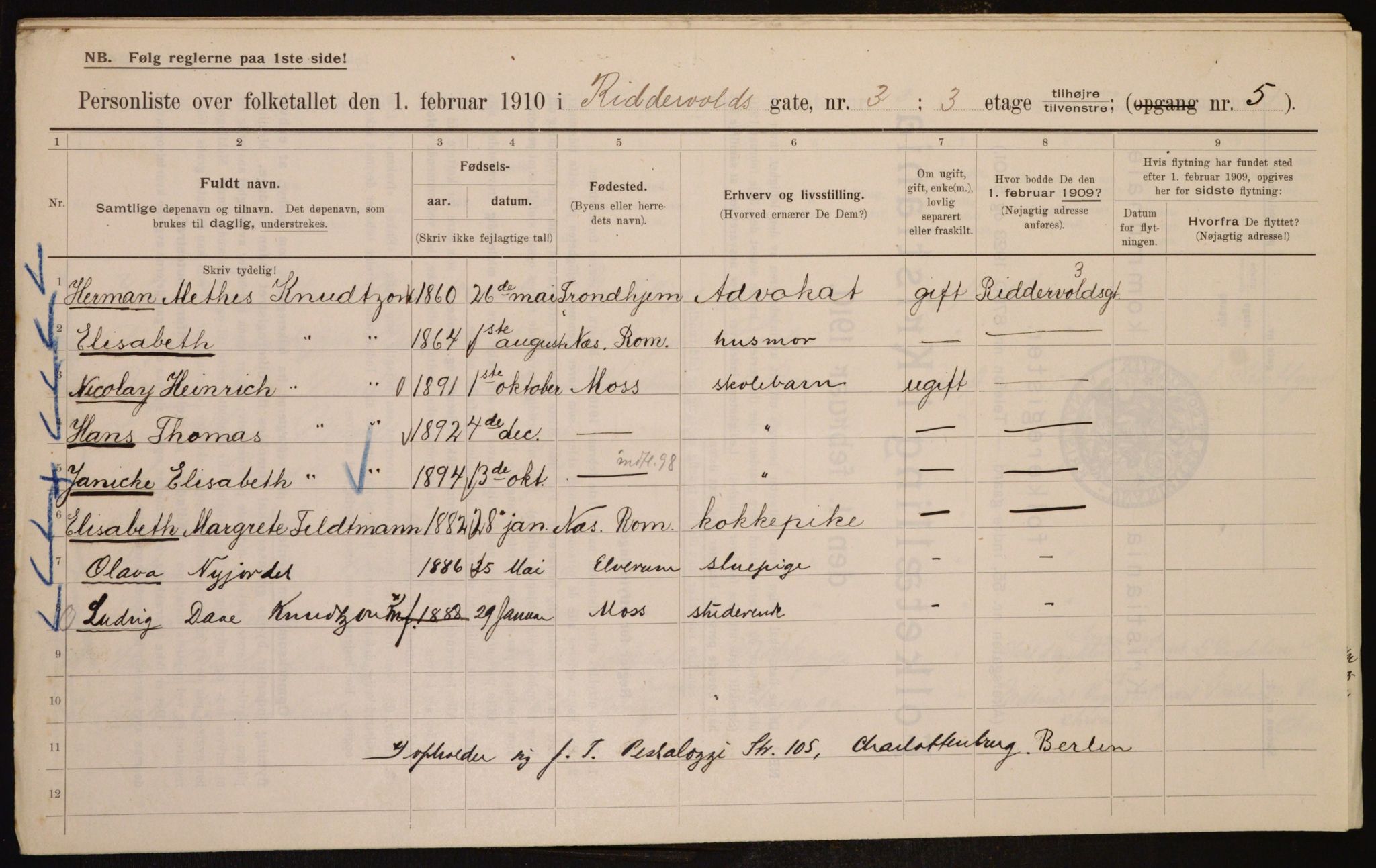 OBA, Municipal Census 1910 for Kristiania, 1910, p. 79379