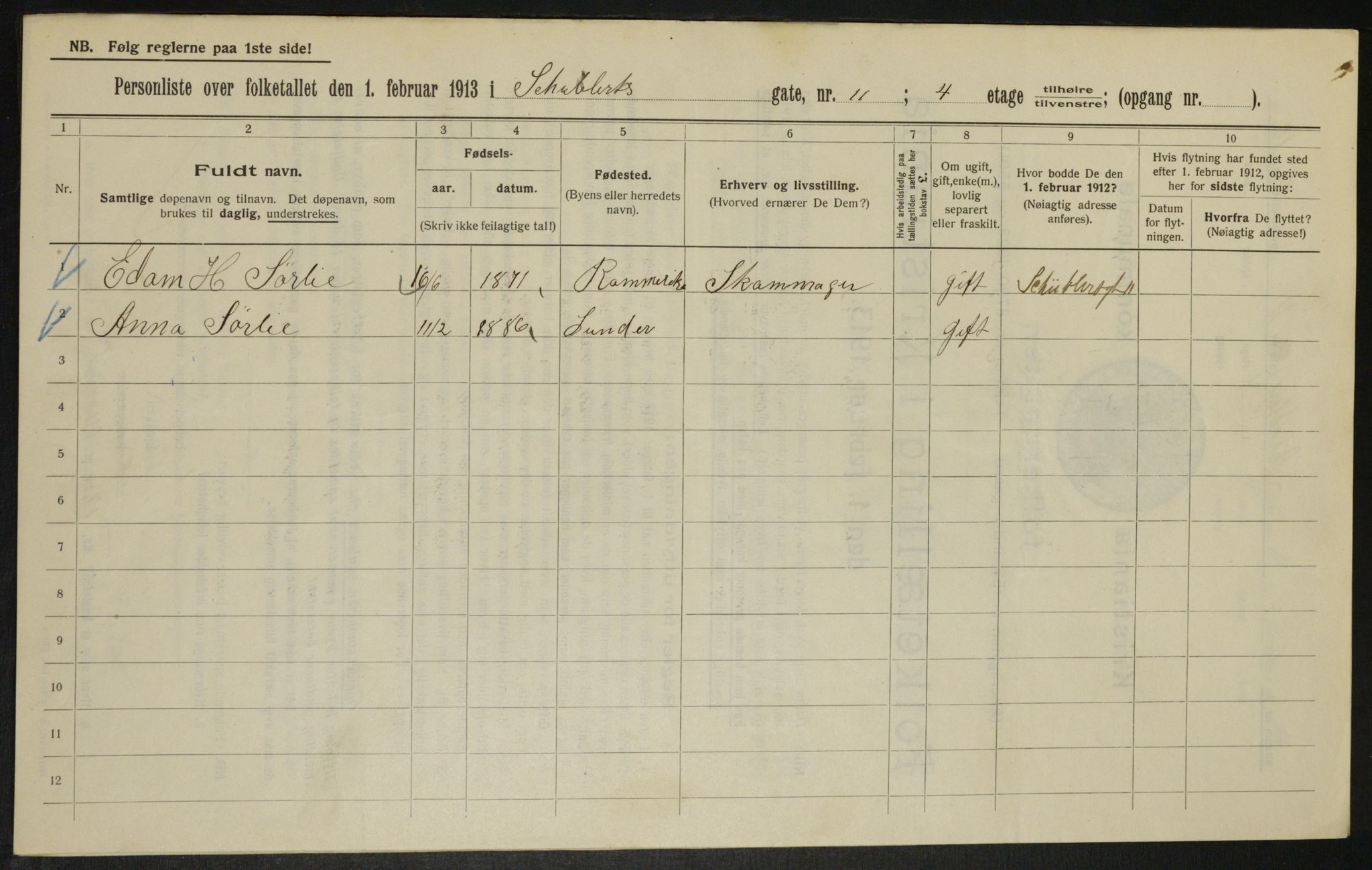 OBA, Municipal Census 1913 for Kristiania, 1913, p. 92927