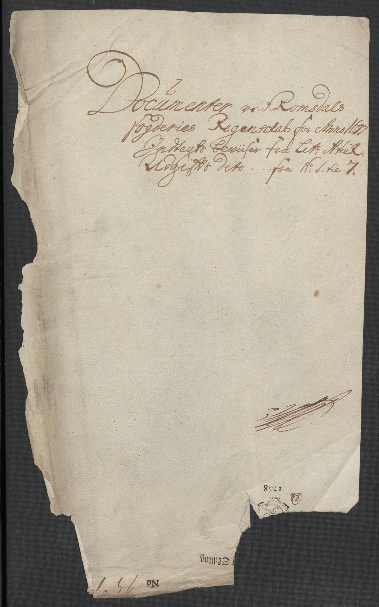 Rentekammeret inntil 1814, Reviderte regnskaper, Fogderegnskap, AV/RA-EA-4092/R55/L3653: Fogderegnskap Romsdal, 1697-1698, p. 3