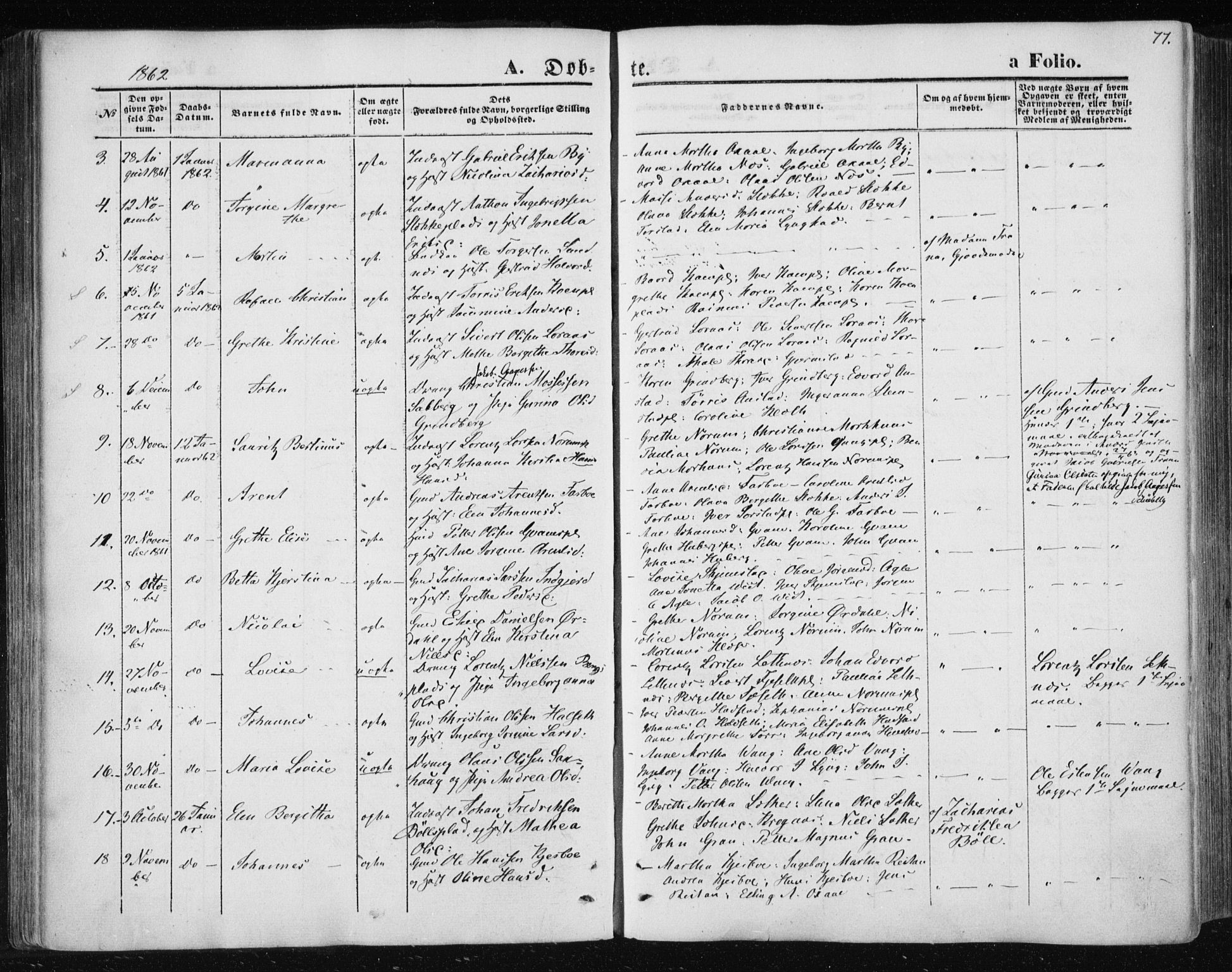 Ministerialprotokoller, klokkerbøker og fødselsregistre - Nord-Trøndelag, SAT/A-1458/730/L0283: Parish register (official) no. 730A08, 1855-1865, p. 77