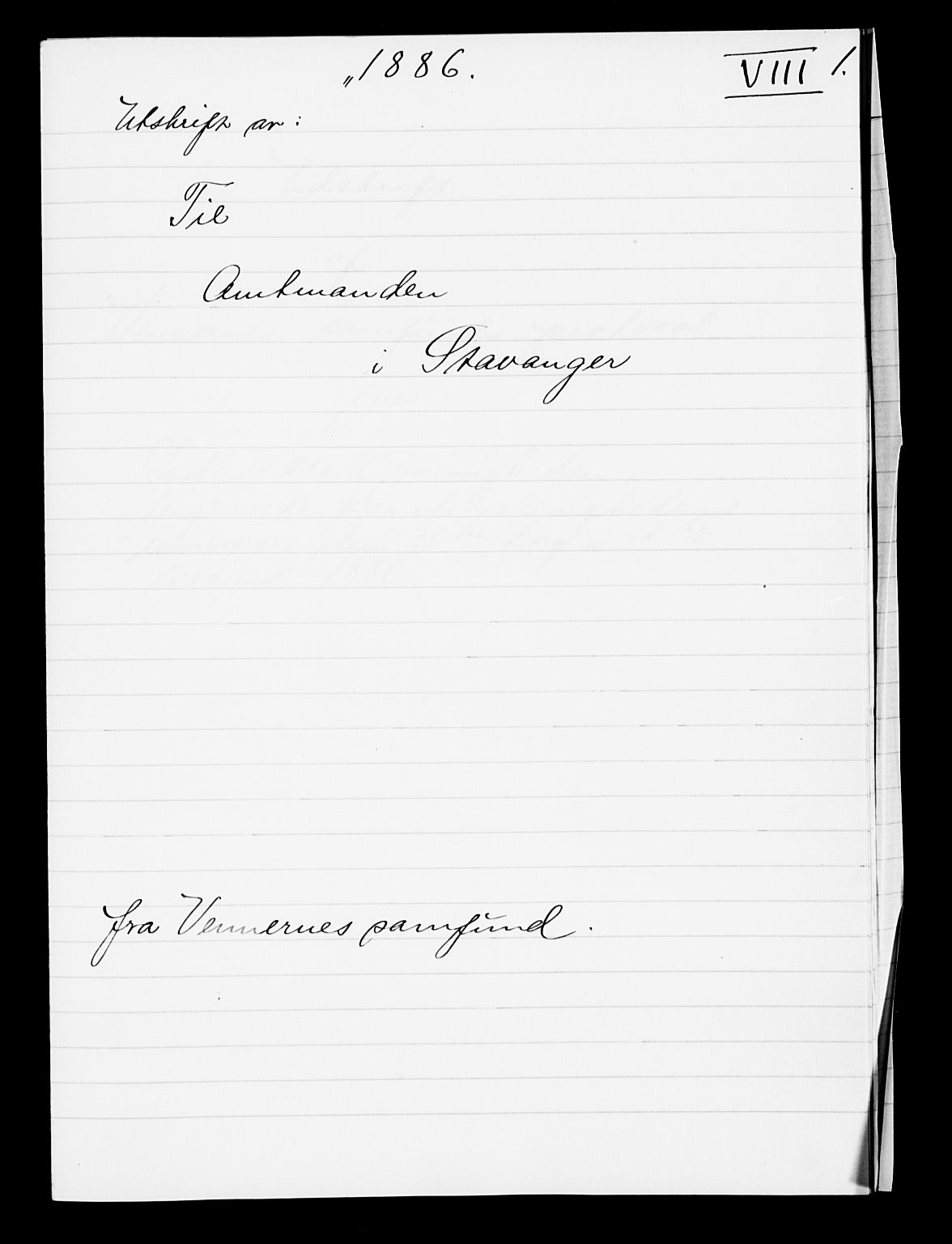 Pa 0160 - Vennenes Samfunn, Stavanger, AV/SAST-A-100269/F: Dissenter register no. -, 1840-1900