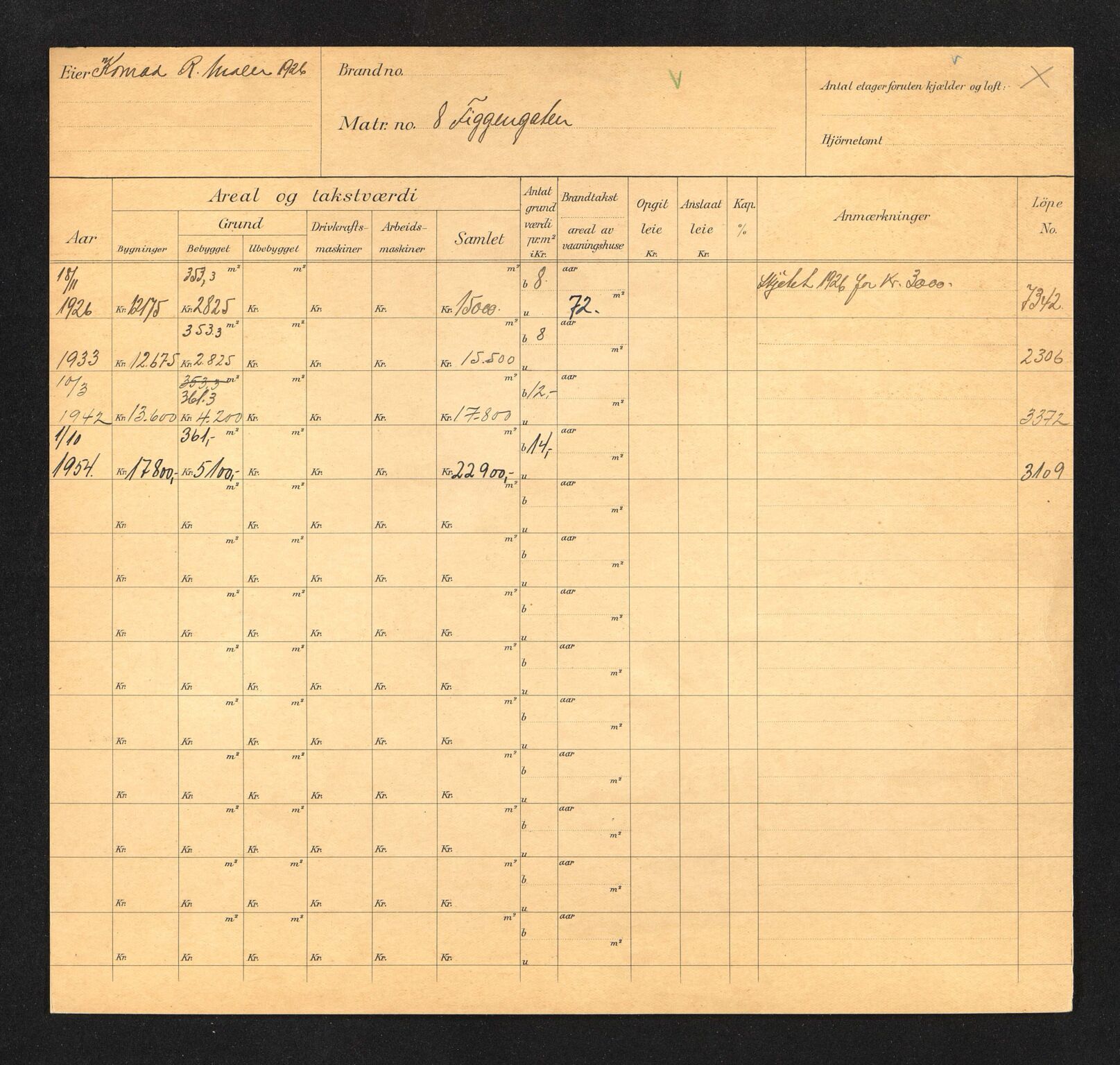 Stavanger kommune. Skattetakstvesenet, BYST/A-0440/F/Fa/Faa/L0013/0007: Skattetakstkort / Figgjogata 8 - Fisketorget 1