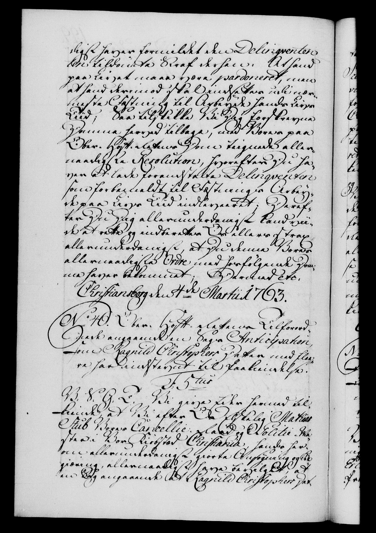 Danske Kanselli 1572-1799, RA/EA-3023/F/Fc/Fca/Fcab/L0037: Norske tegnelser, 1762-1766, p. 199b