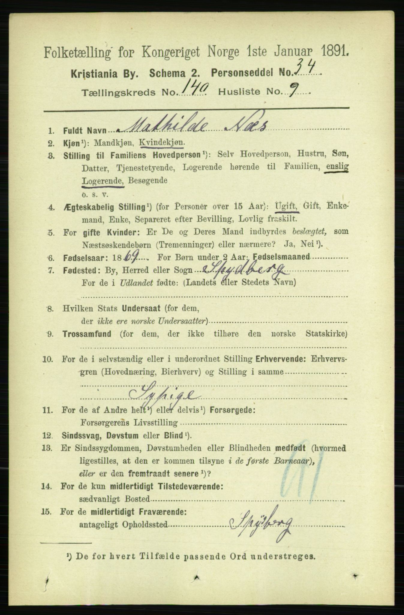 RA, 1891 census for 0301 Kristiania, 1891, p. 77931