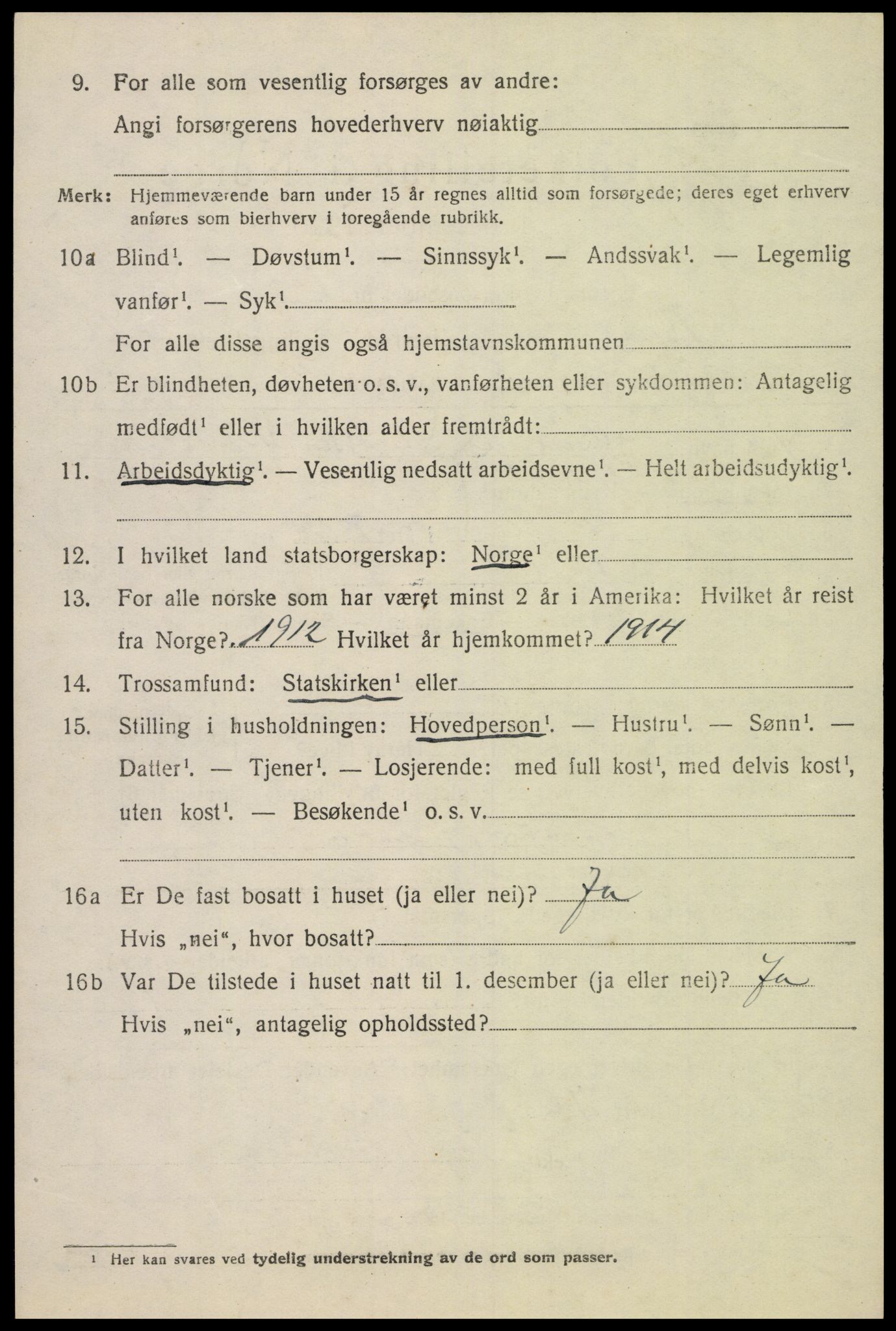 SAK, 1920 census for Åseral, 1920, p. 543