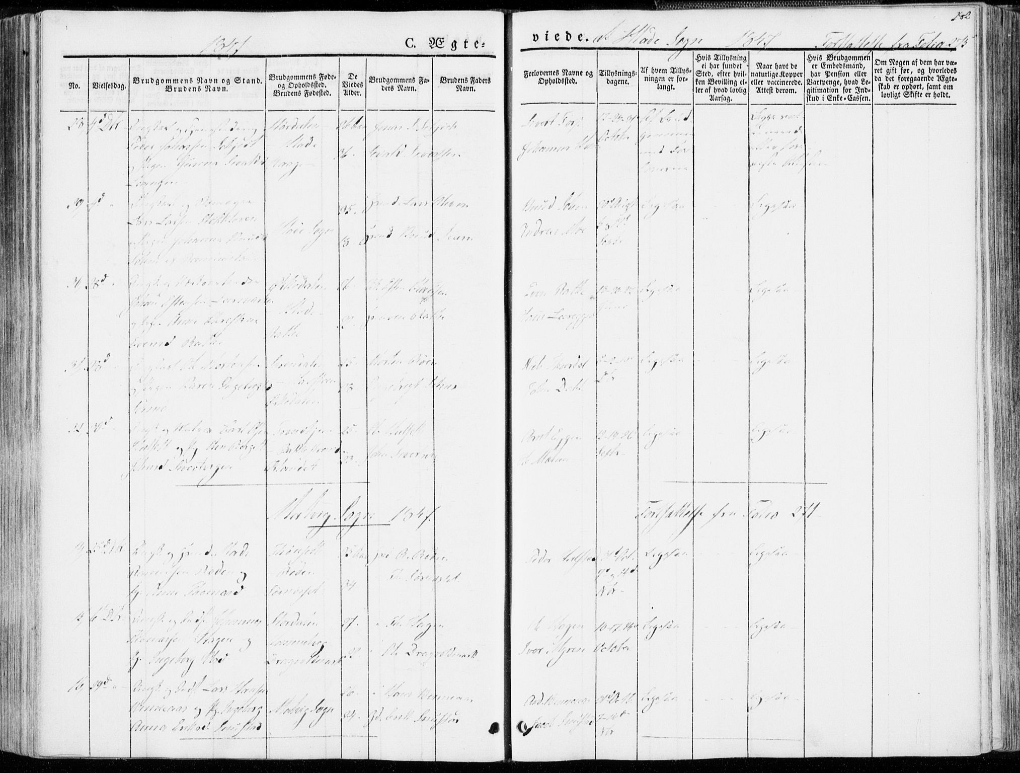 Ministerialprotokoller, klokkerbøker og fødselsregistre - Sør-Trøndelag, SAT/A-1456/606/L0290: Parish register (official) no. 606A05, 1841-1847, p. 282