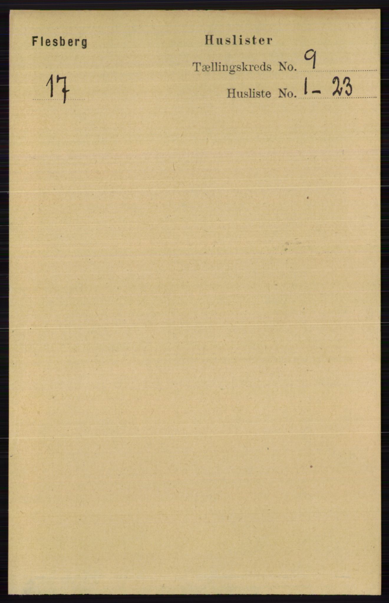 RA, 1891 census for 0631 Flesberg, 1891, p. 1499