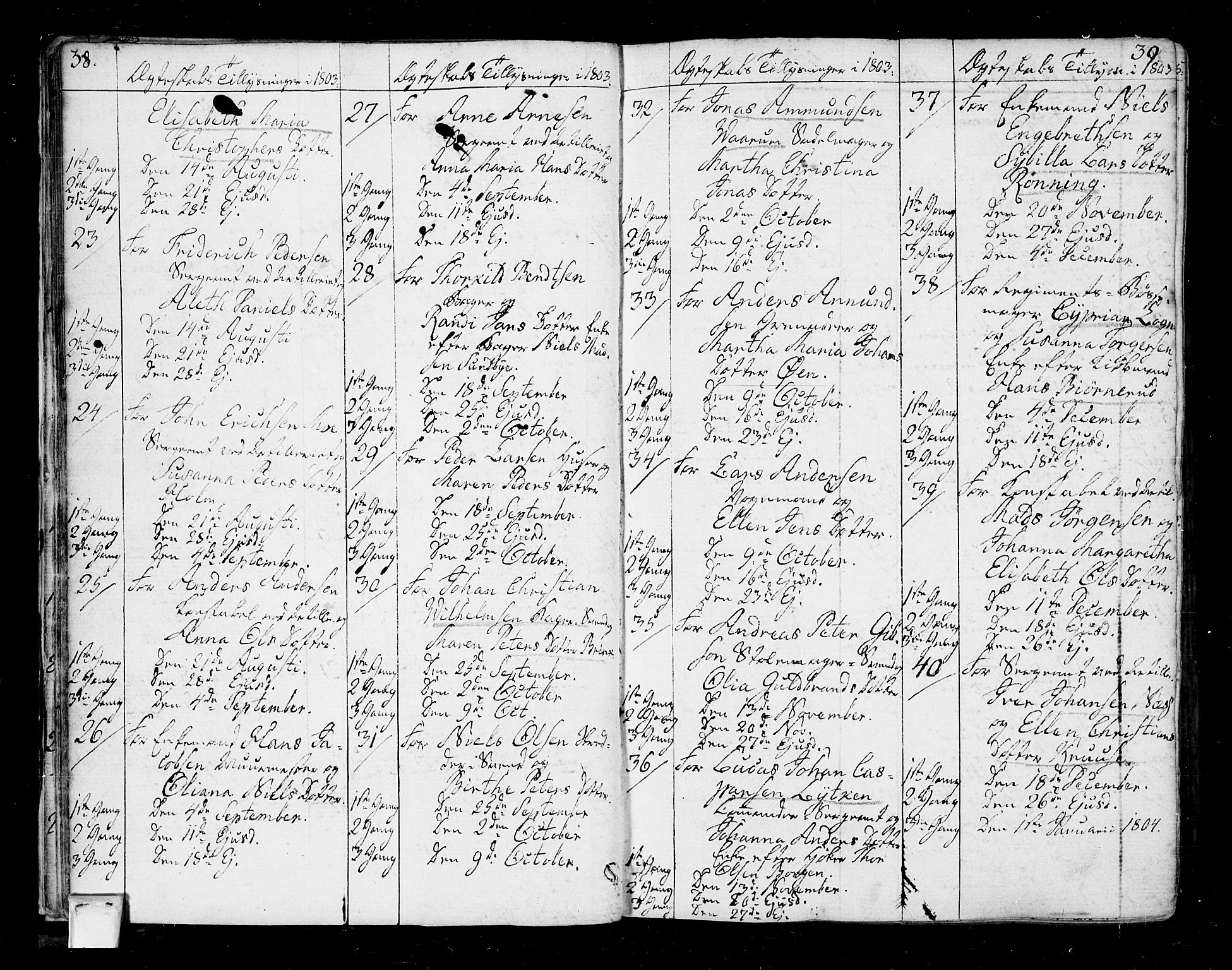 Oslo domkirke Kirkebøker, SAO/A-10752/F/Fa/L0005: Parish register (official) no. 5, 1787-1806, p. 38-39