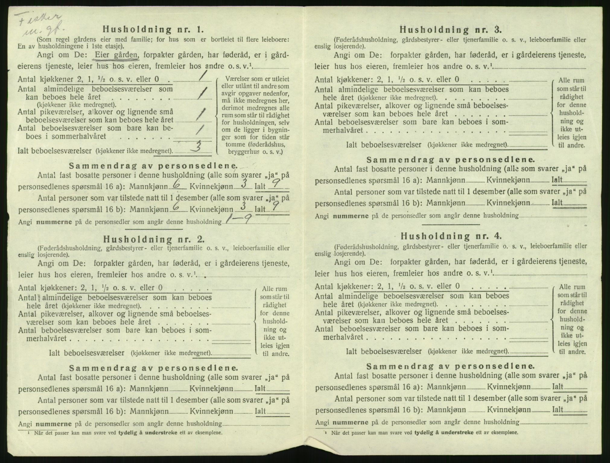 SAT, 1920 census for Halsa, 1920, p. 33