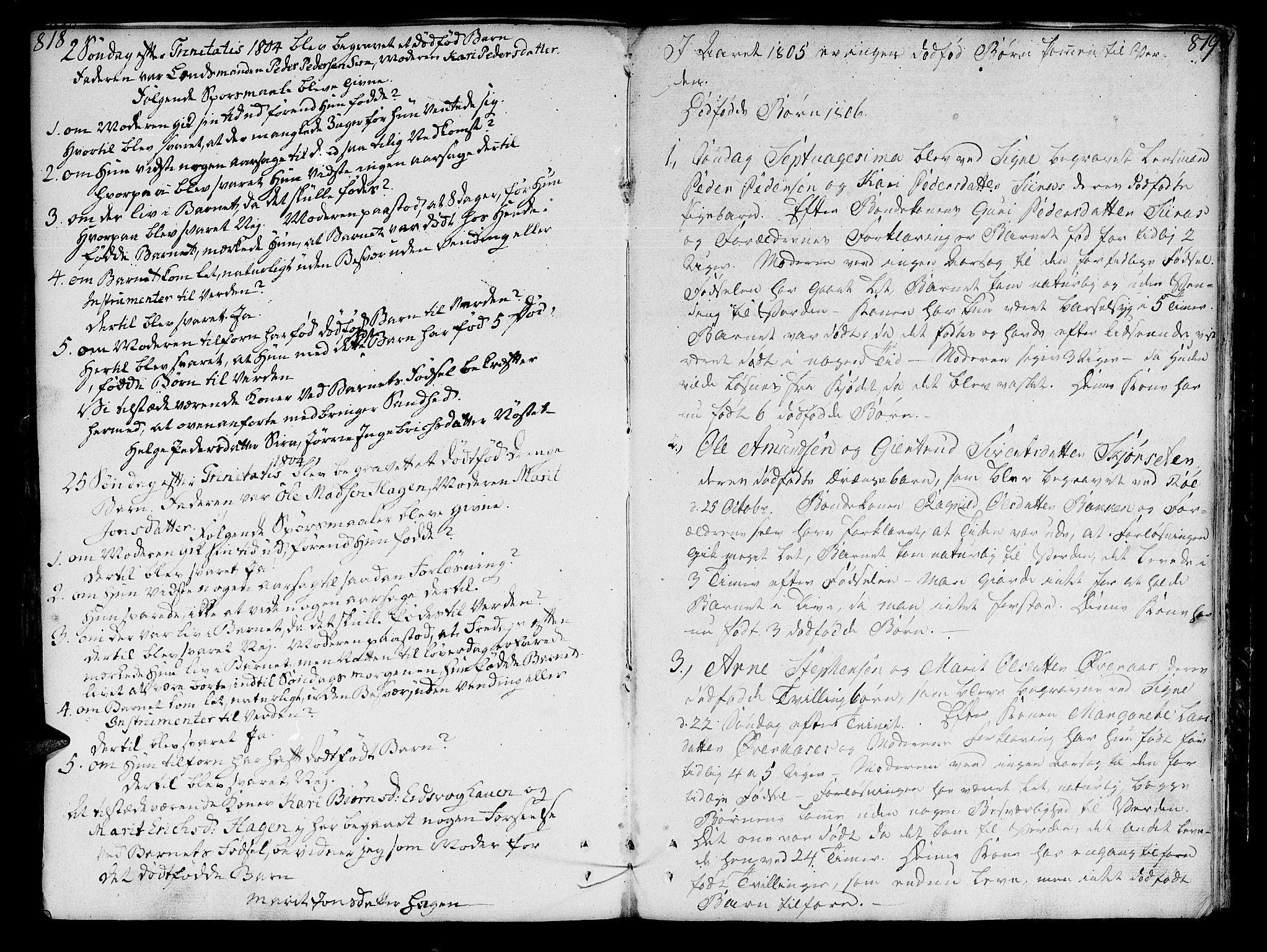 Ministerialprotokoller, klokkerbøker og fødselsregistre - Møre og Romsdal, AV/SAT-A-1454/551/L0622: Parish register (official) no. 551A02, 1804-1845, p. 818-819