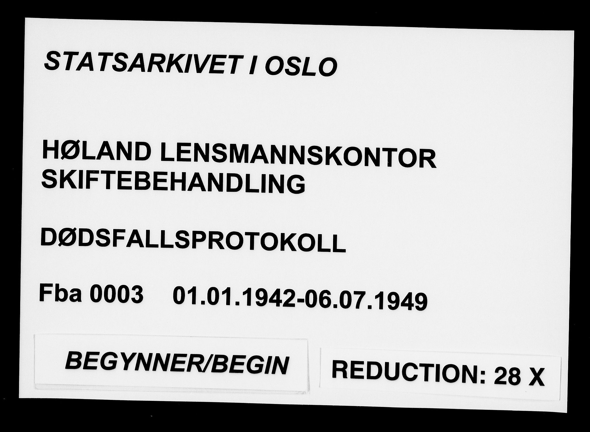 Høland lensmannskontor, SAO/A-10640/H/Ha/L0003: Dødsfallsprotokoll, 1942-1949