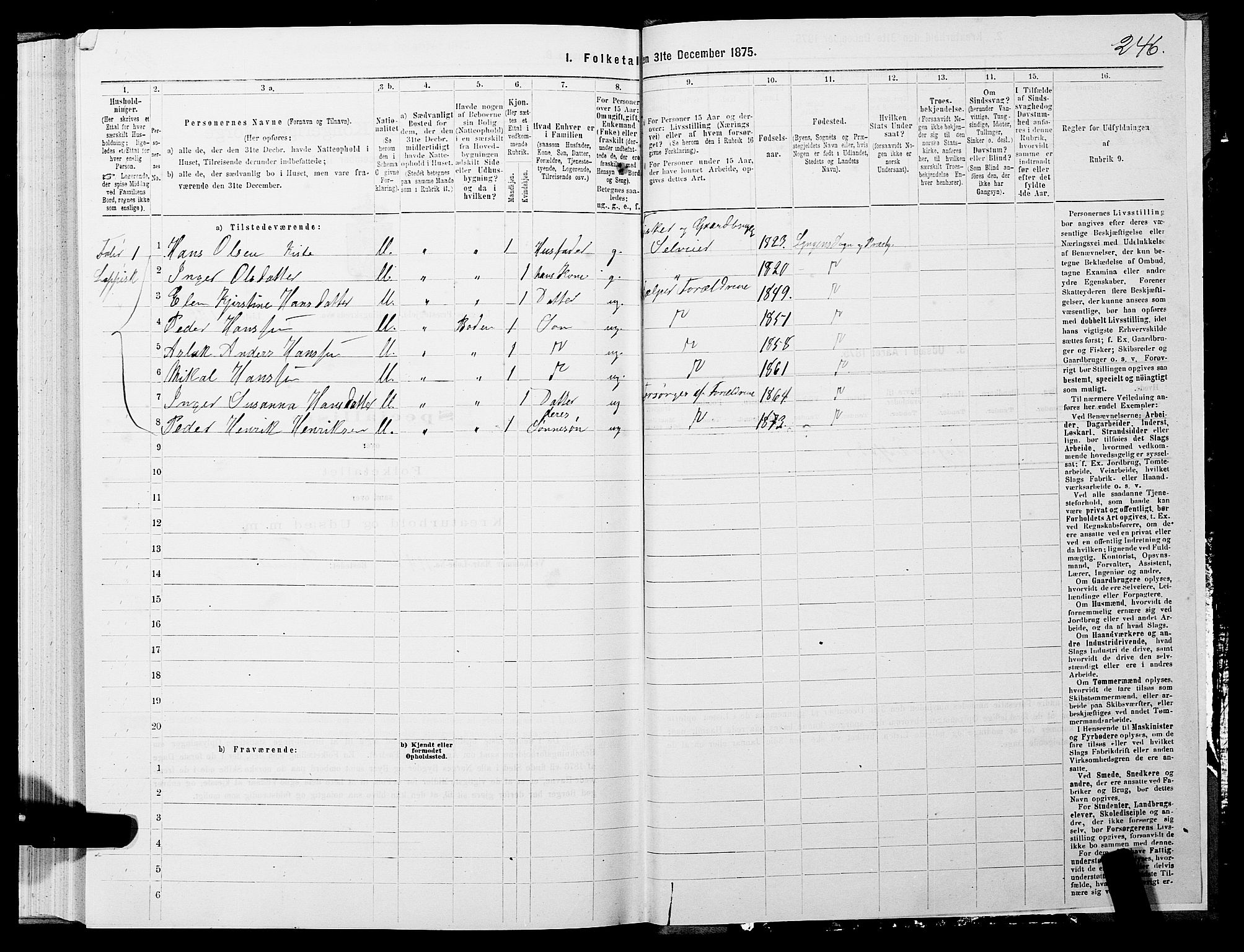 SATØ, 1875 census for 1938P Lyngen, 1875, p. 2246