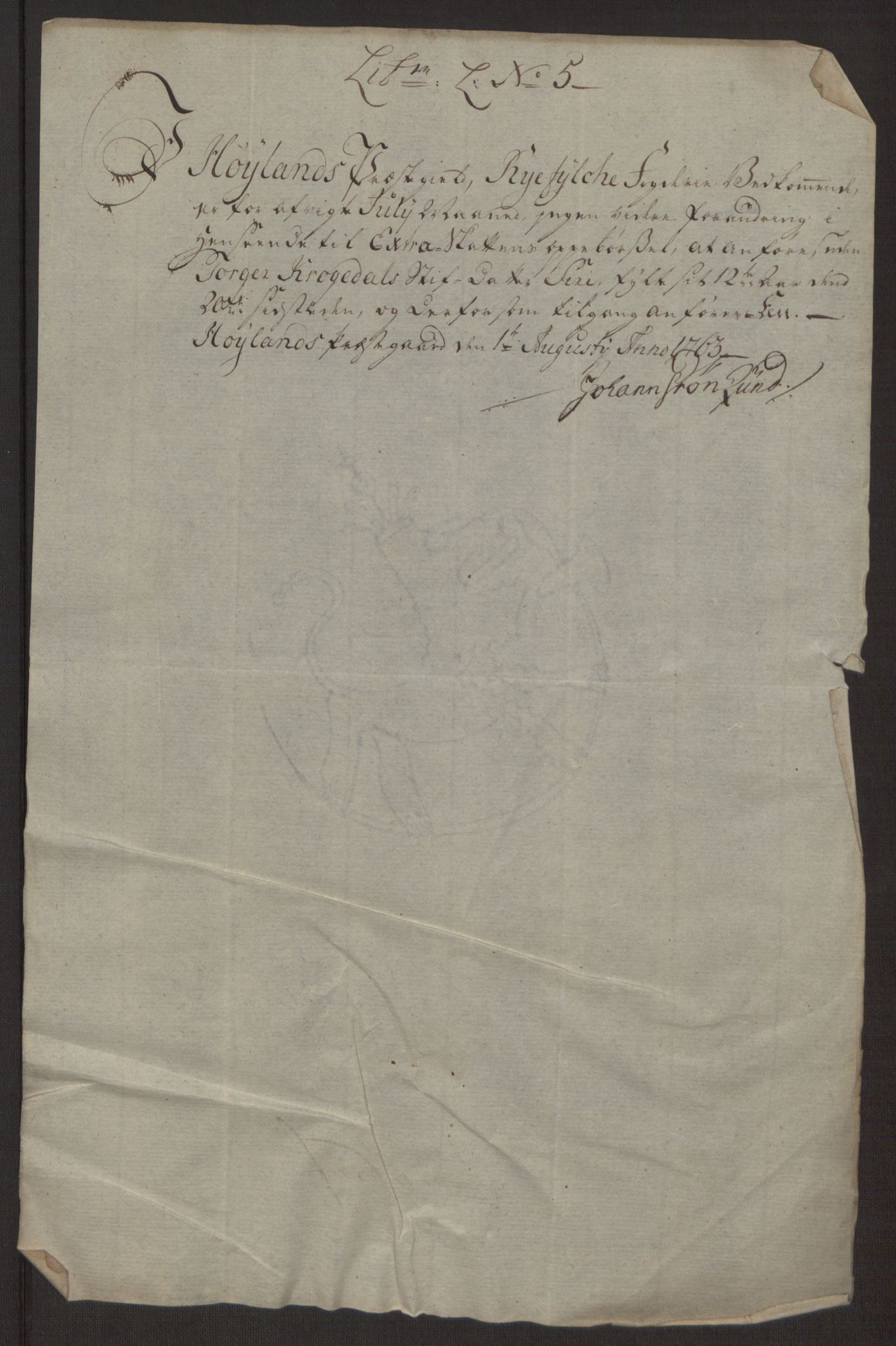 Rentekammeret inntil 1814, Reviderte regnskaper, Hovedkasseregnskaper, AV/RA-EA-4065/Rf/L0072b: Ekstraskatteregnskap, 1762, p. 493