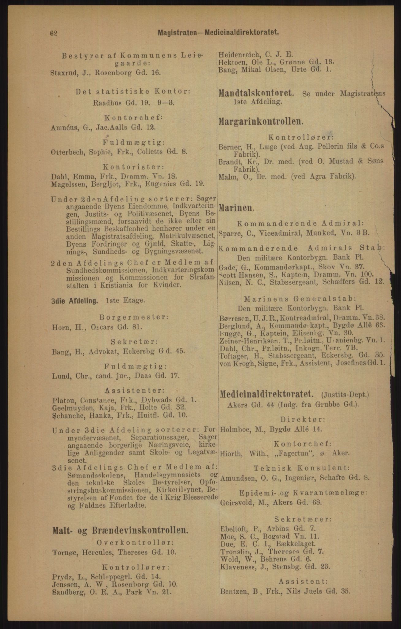 Kristiania/Oslo adressebok, PUBL/-, 1905, p. 62