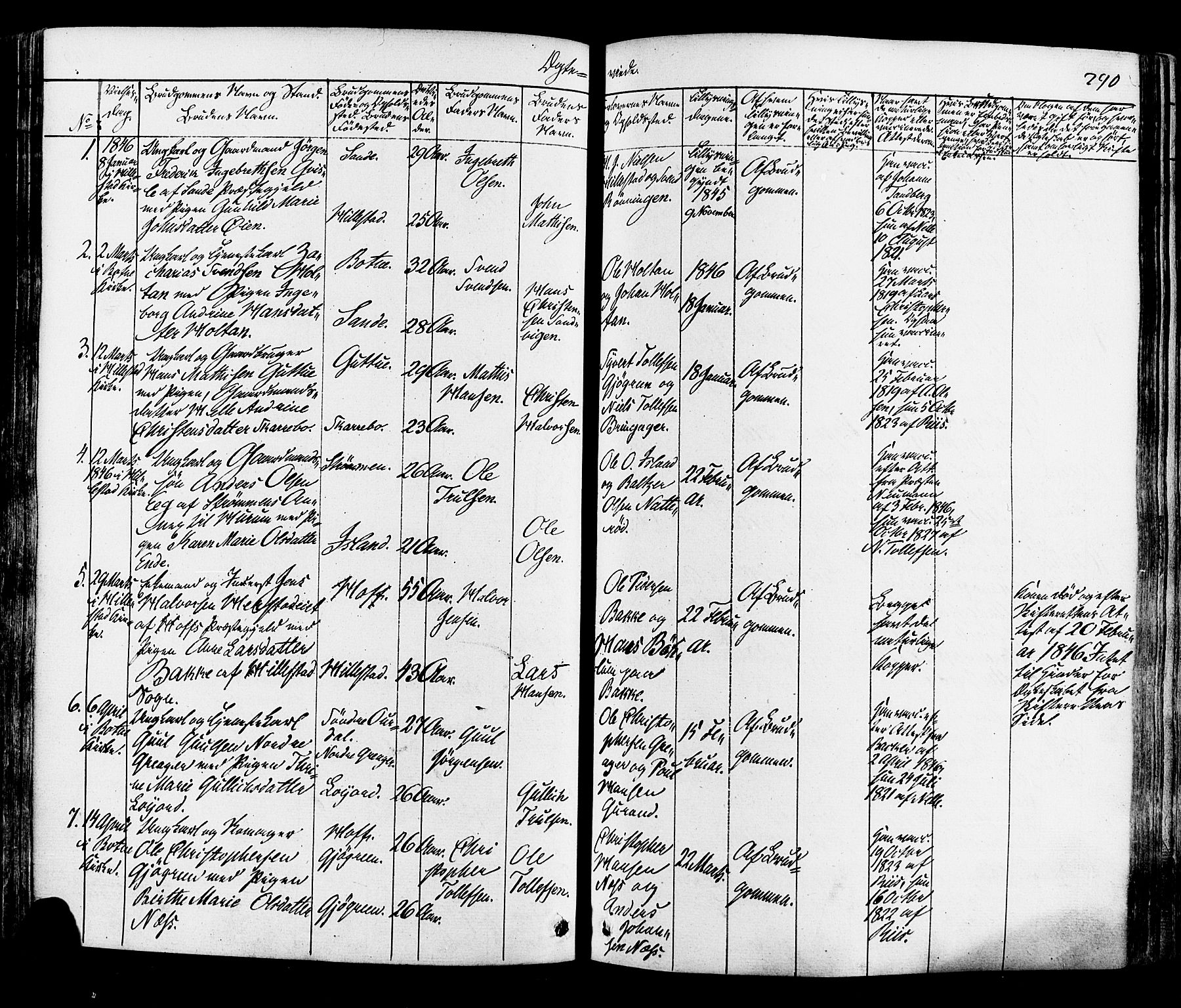 Botne kirkebøker, AV/SAKO-A-340/F/Fa/L0006: Parish register (official) no. I 6, 1836-1877, p. 290