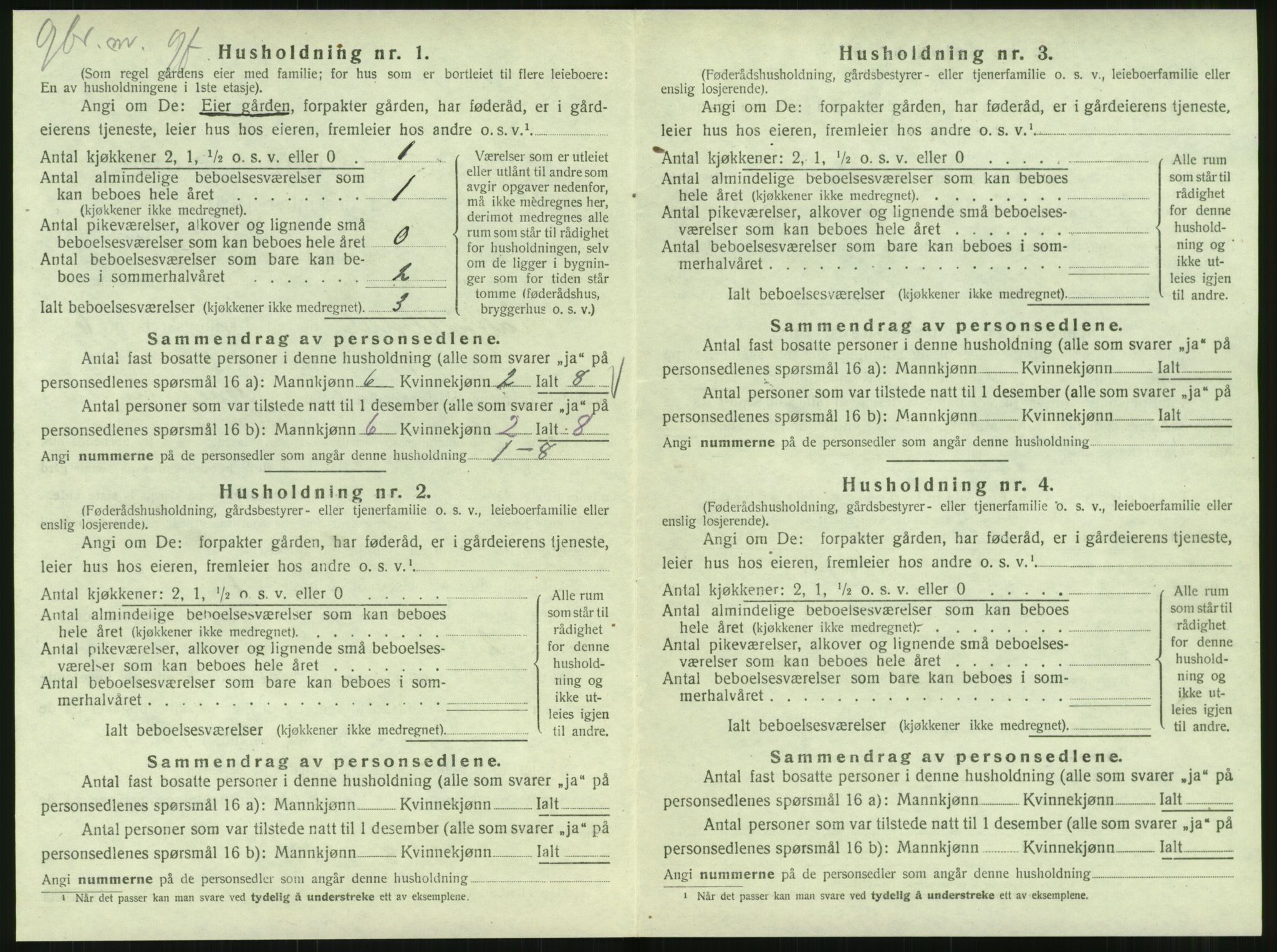 SAT, 1920 census for Hattfjelldal, 1920, p. 201