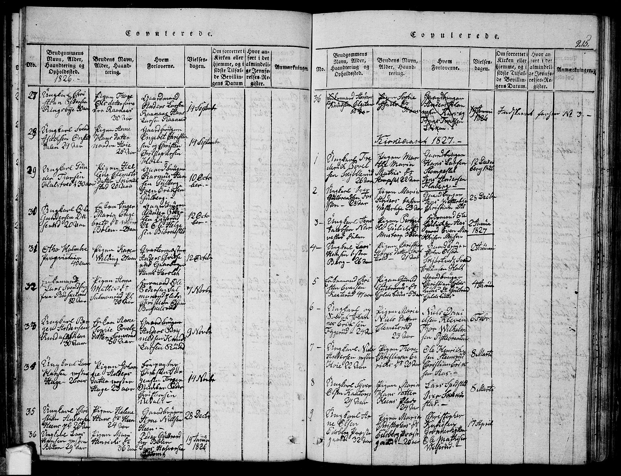 Eidsberg prestekontor Kirkebøker, SAO/A-10905/G/Ga/L0001: Parish register (copy) no. I 1, 1814-1831, p. 215