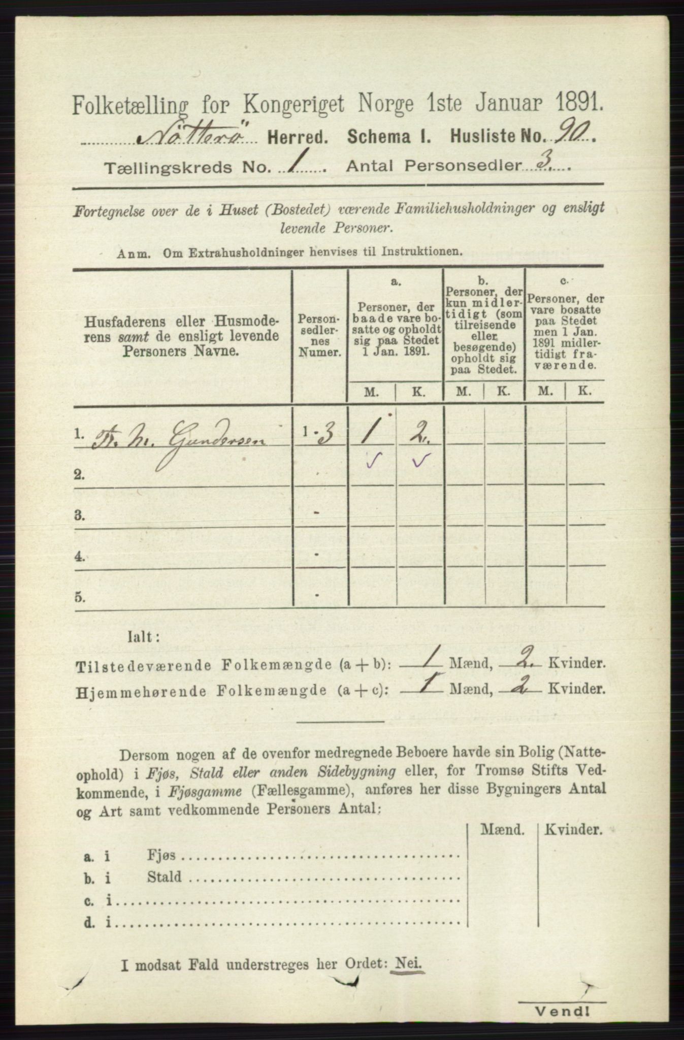 RA, 1891 census for 0722 Nøtterøy, 1891, p. 123