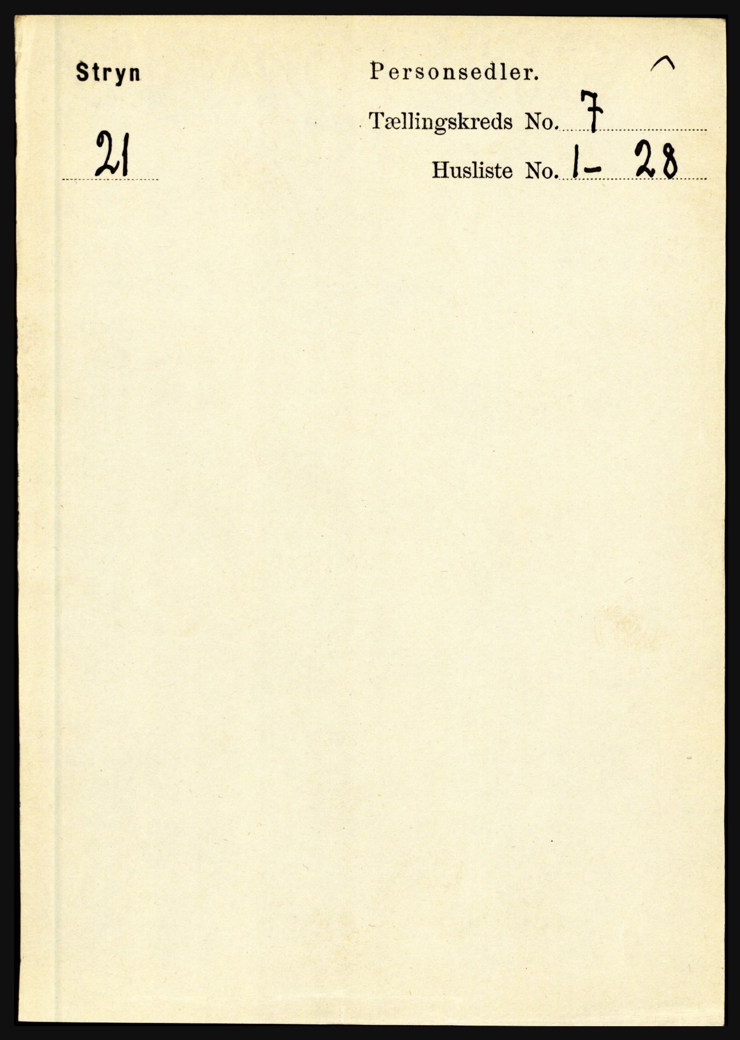 RA, 1891 census for 1448 Stryn, 1891, p. 2828