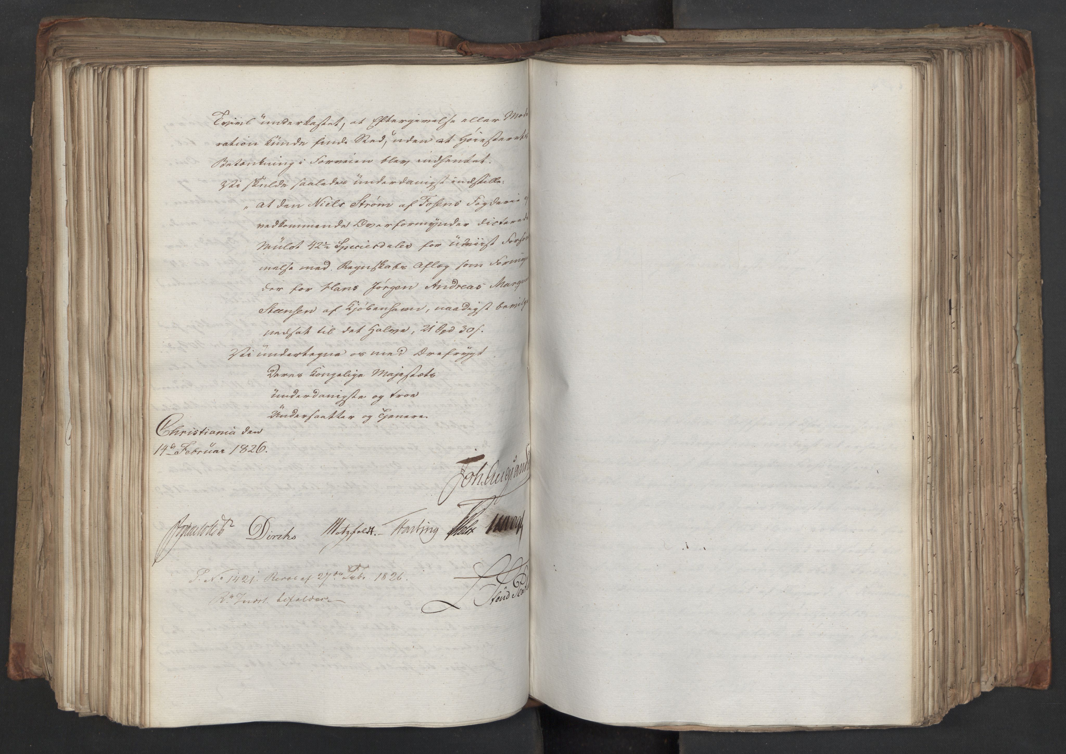 Statsrådsavdelingen i Stockholm, AV/RA-S-1003/D/Da/L0045: Regjeringsinnstillinger nr. 3067-3307, 1826, p. 322