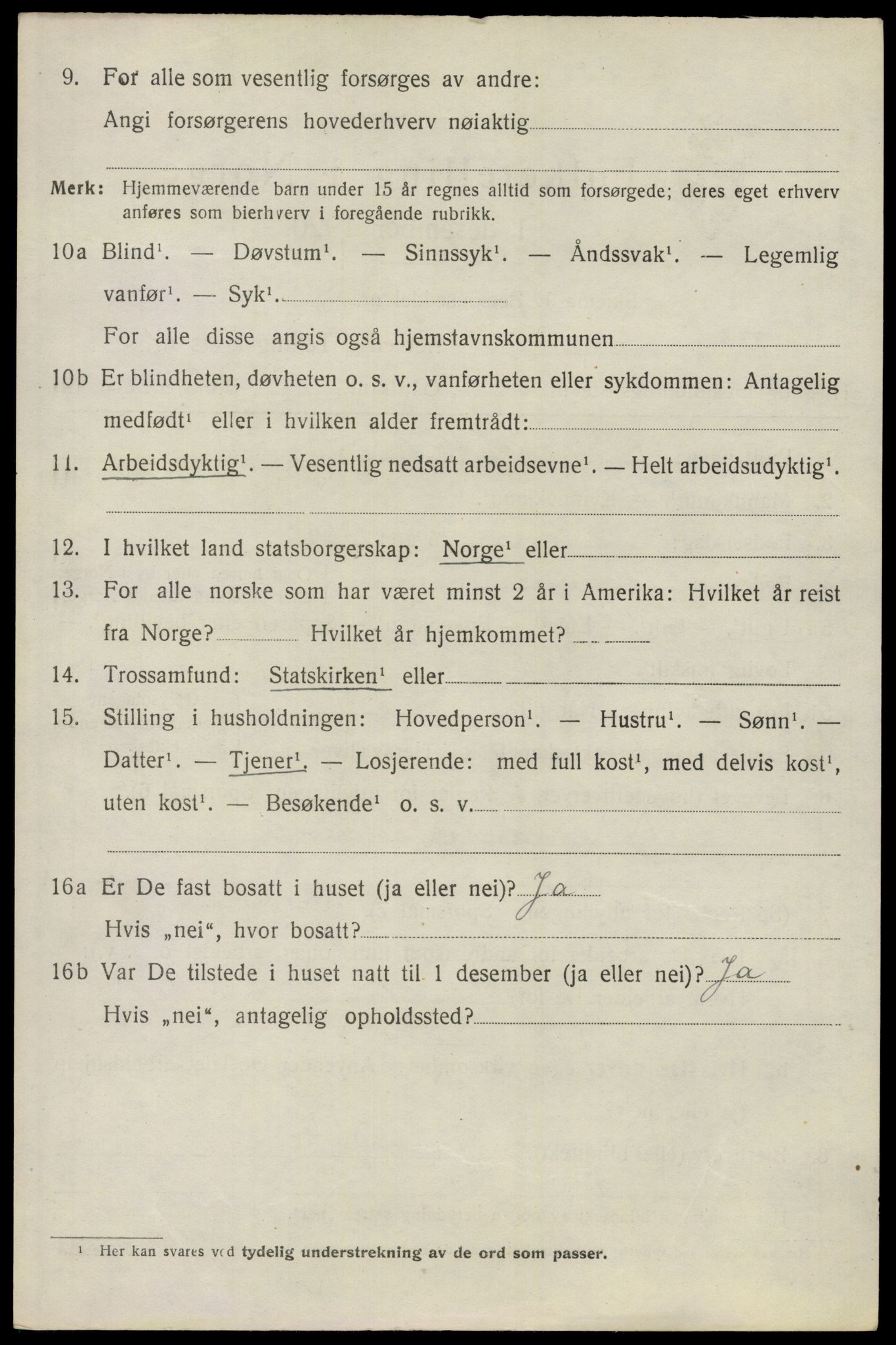 SAO, 1920 census for Ullensaker, 1920, p. 4674