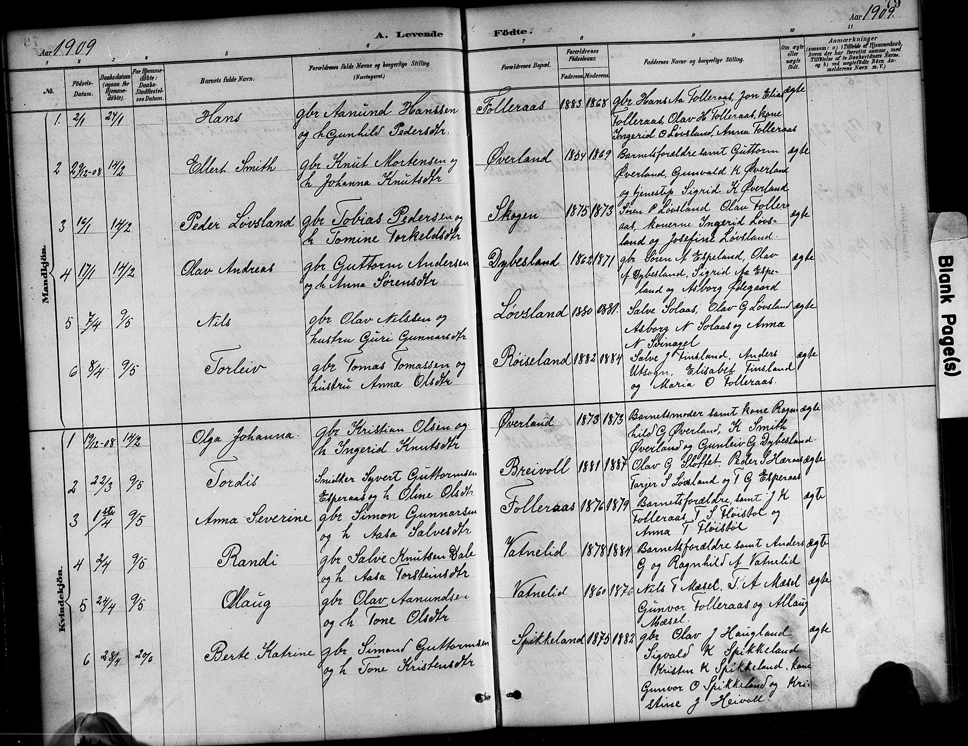 Bjelland sokneprestkontor, SAK/1111-0005/F/Fb/Fbb/L0005: Parish register (copy) no. B 5, 1887-1918, p. 79