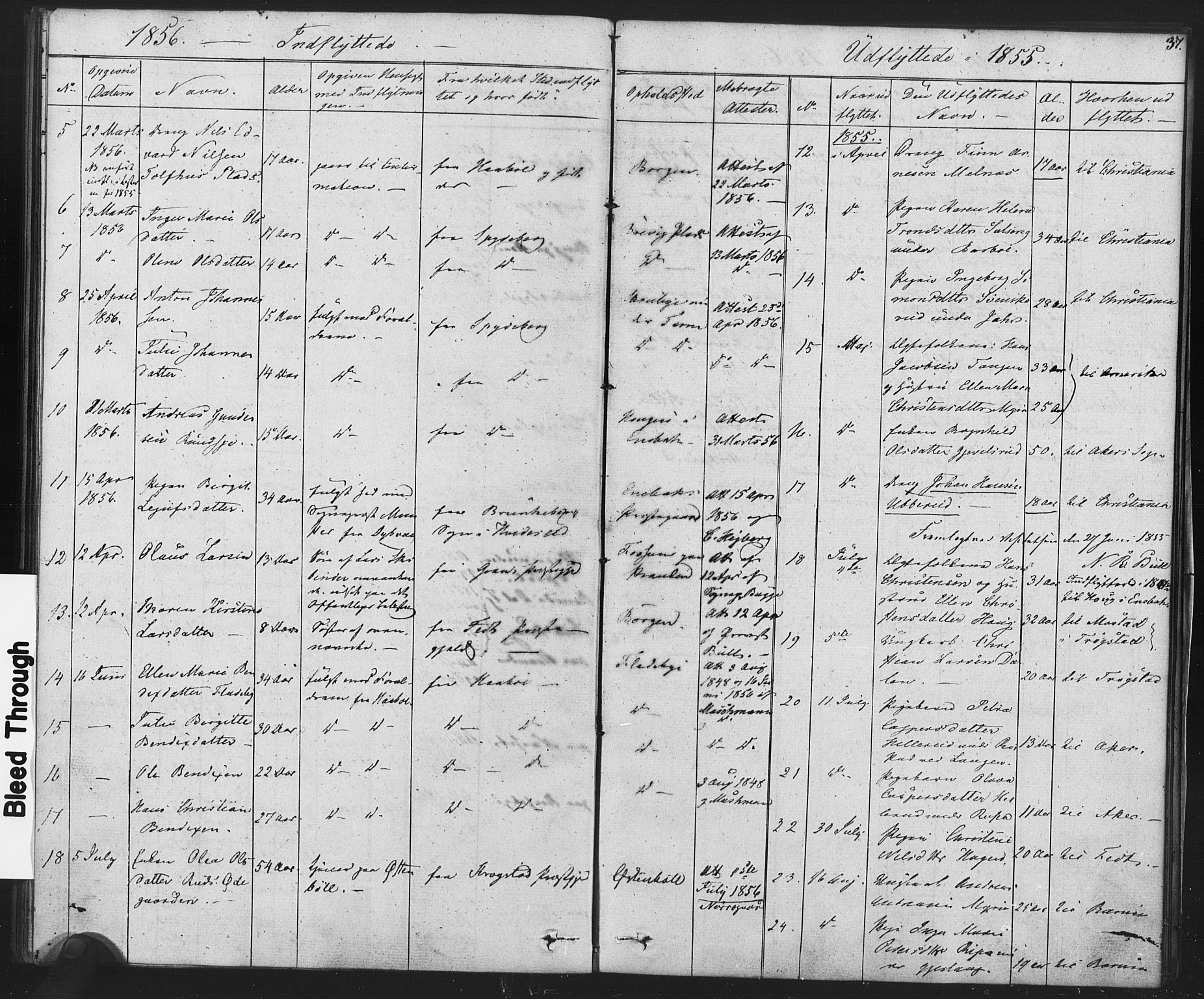 Enebakk prestekontor Kirkebøker, SAO/A-10171c/F/Fa/L0014: Parish register (official) no. I 14, 1833-1878, p. 37
