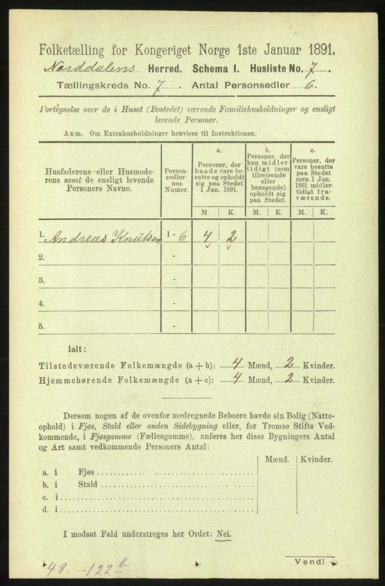 RA, 1891 census for 1524 Norddal, 1891, p. 1281