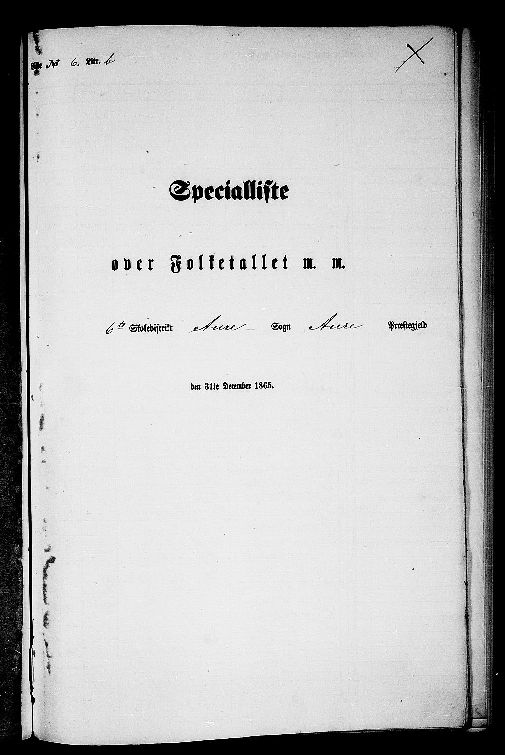 RA, 1865 census for Aure, 1865, p. 144