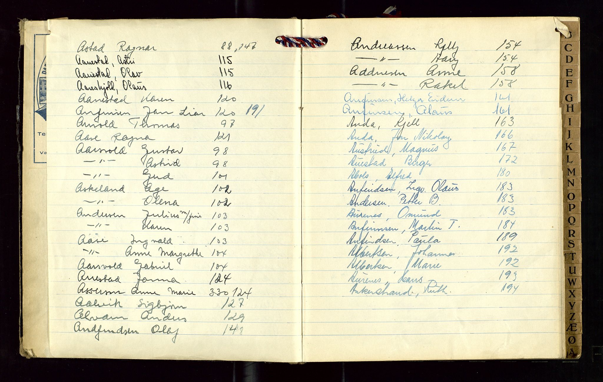 Sandnes politikammer, SAST/A-100446/K/L0007: Passprotokoll, 1943-1951