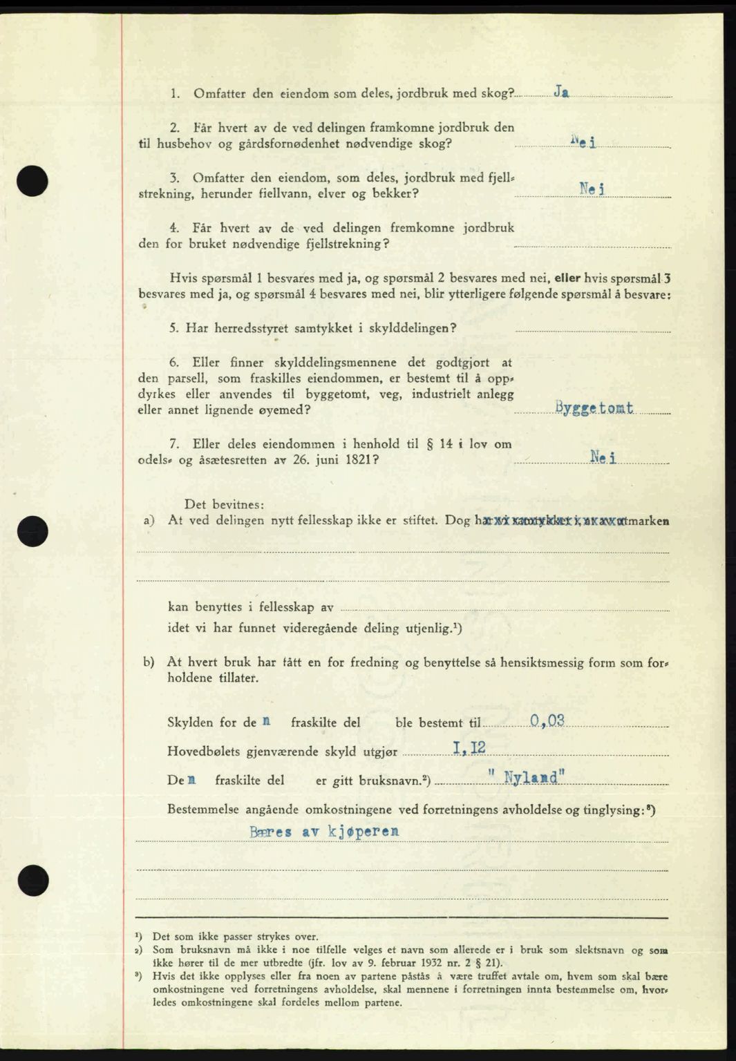 Nedenes sorenskriveri, AV/SAK-1221-0006/G/Gb/Gba/L0060: Mortgage book no. A12, 1948-1949, Diary no: : 330/1949