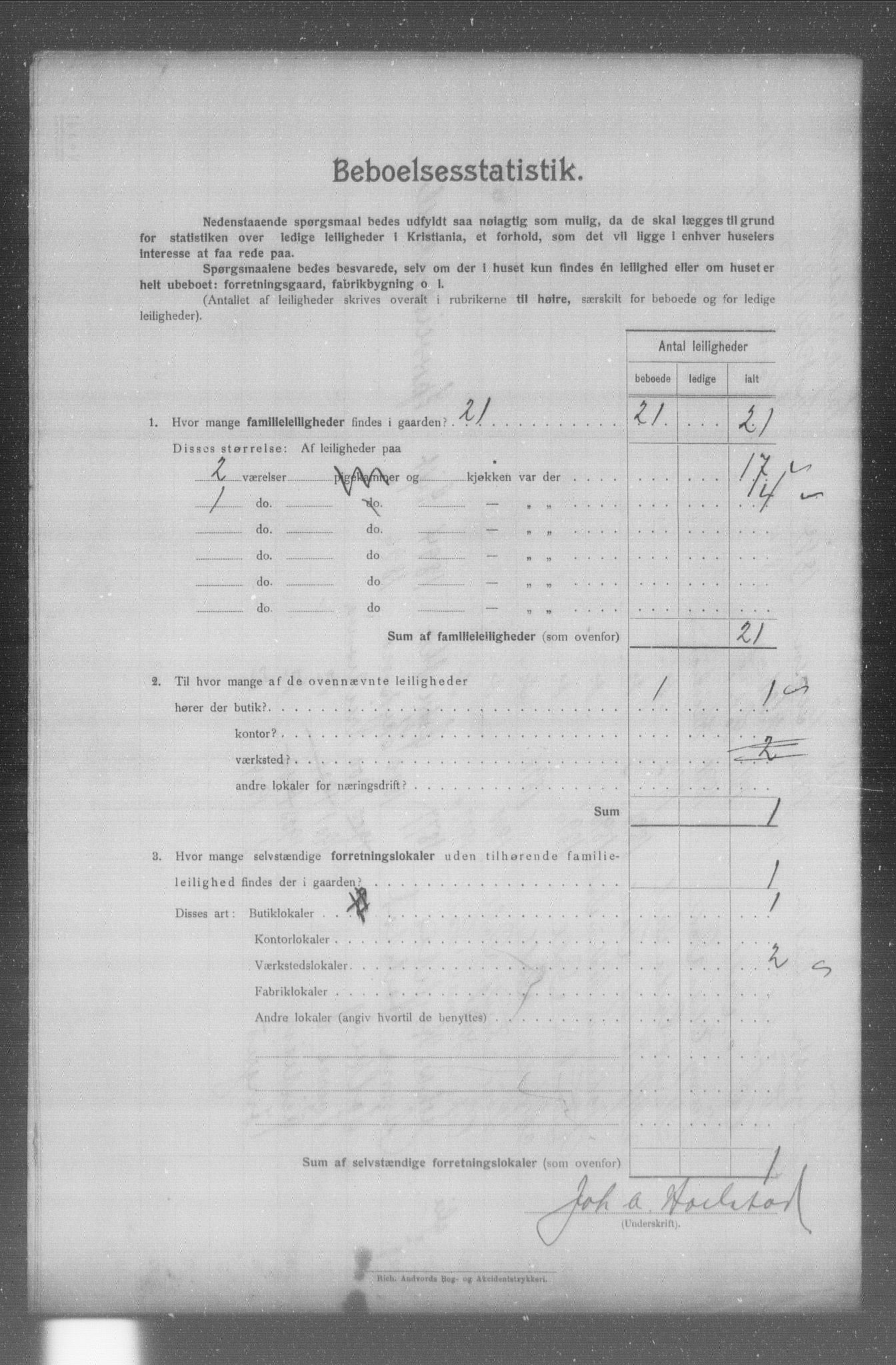 OBA, Municipal Census 1904 for Kristiania, 1904, p. 12580