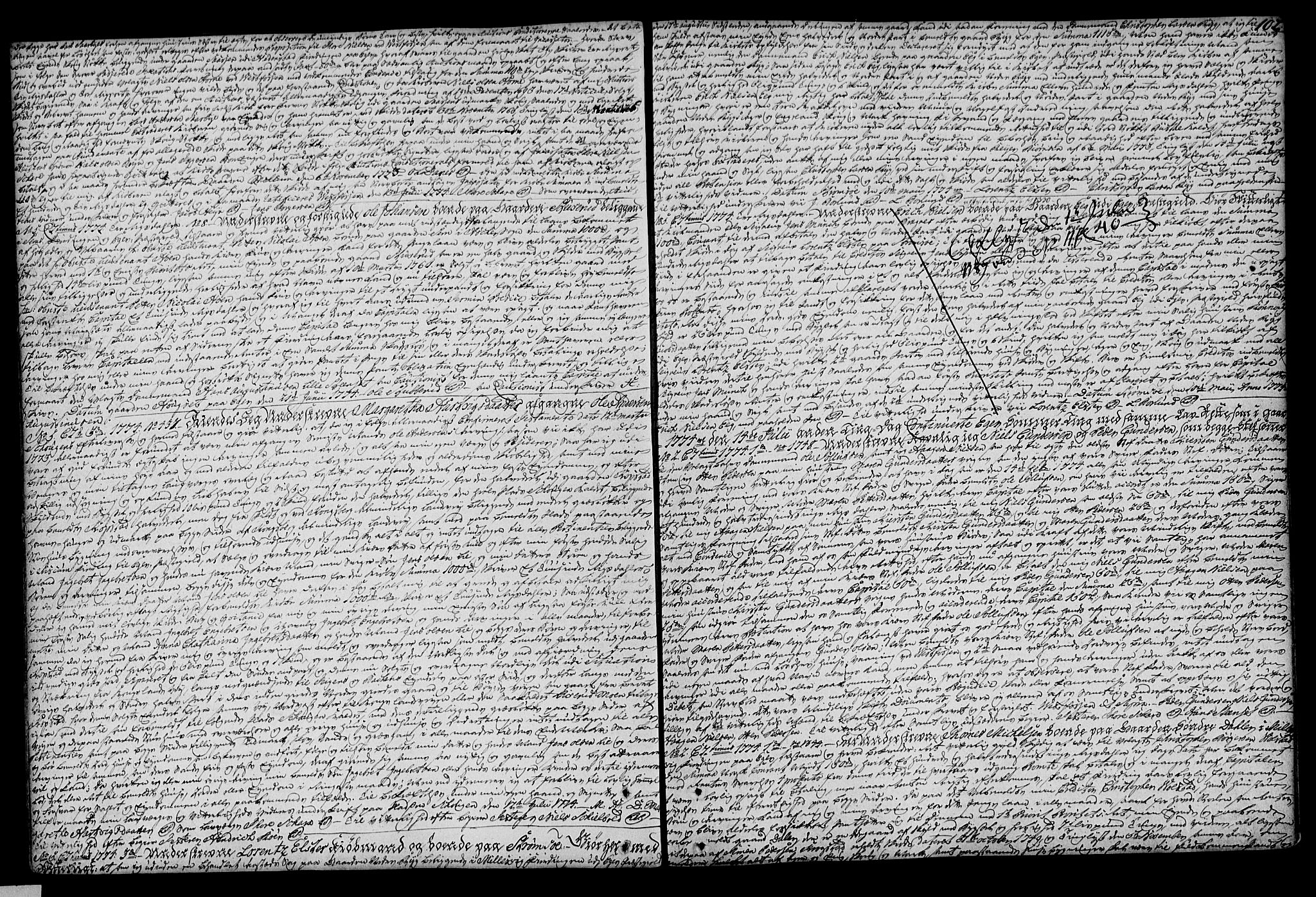 Eiker, Modum og Sigdal sorenskriveri, SAKO/A-123/G/Ga/Gaa/L0004a: Mortgage book no. I 4a, 1770-1779, p. 102