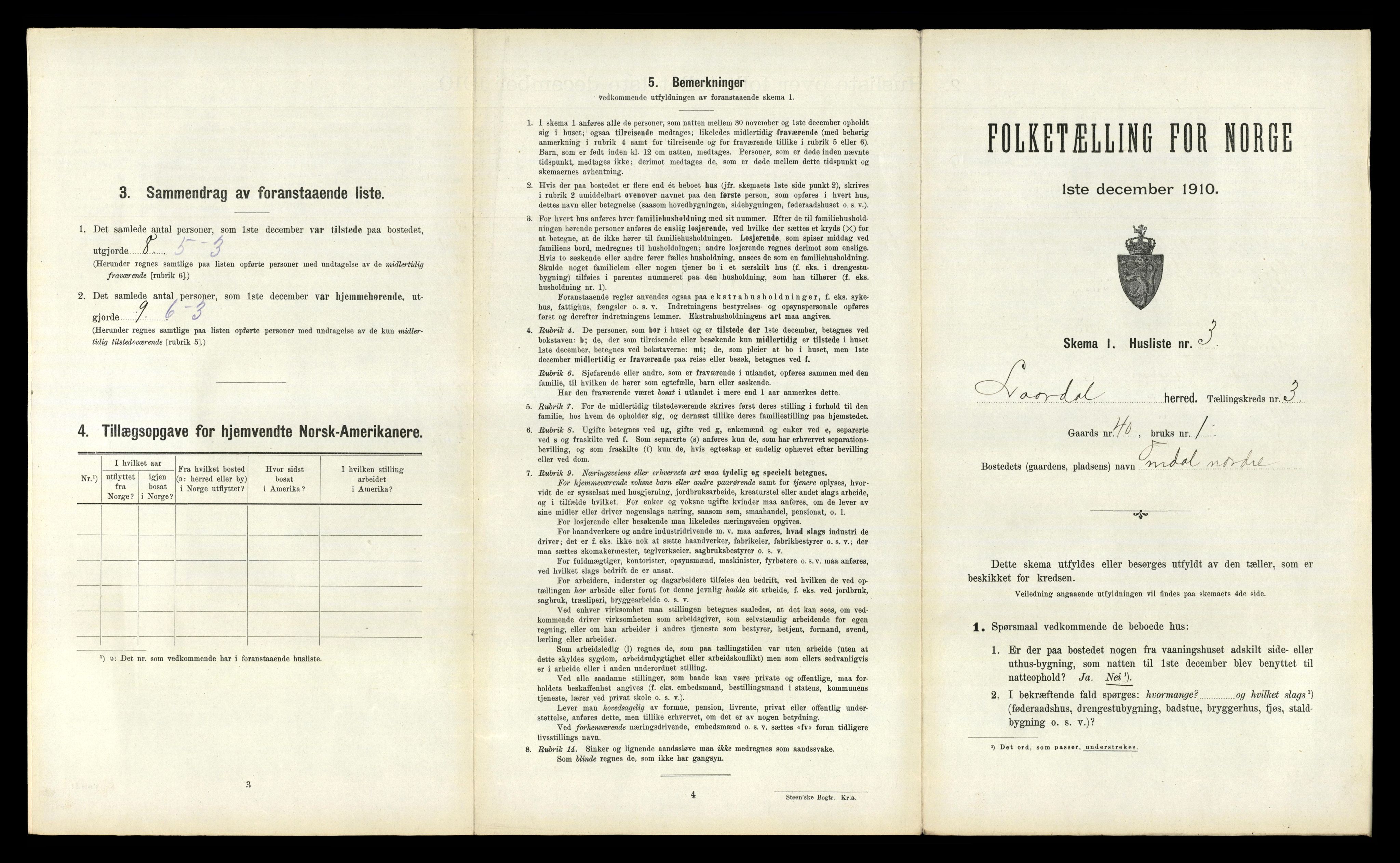 RA, 1910 census for Lårdal, 1910, p. 317